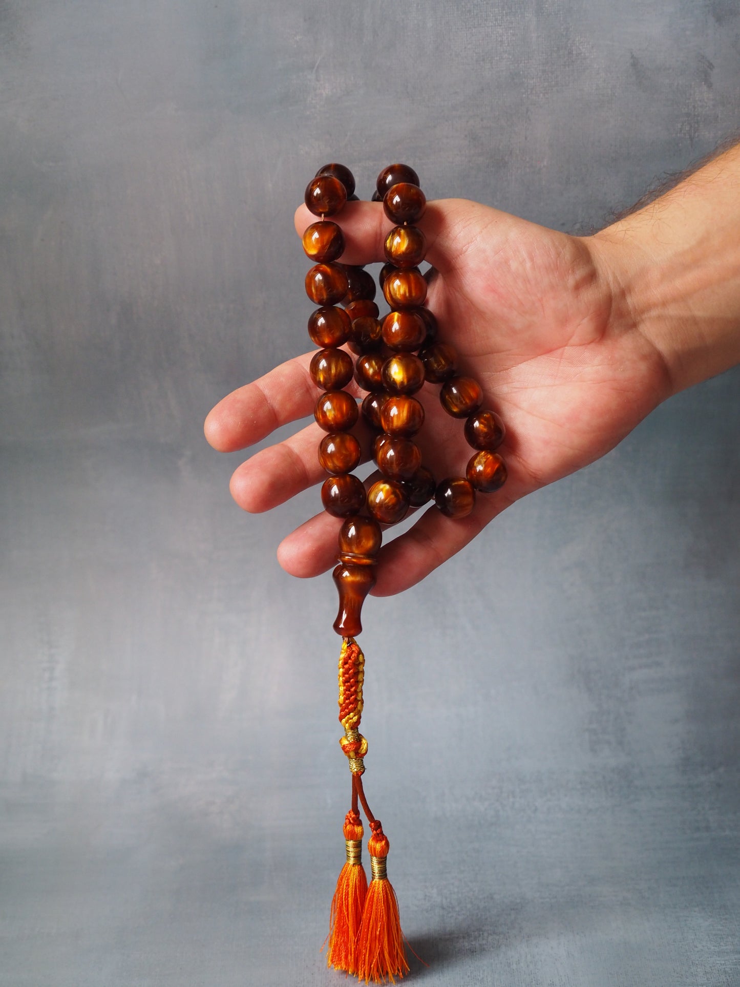 Unique Lava Flow Bakelite Misbaha 35 Beads 100g