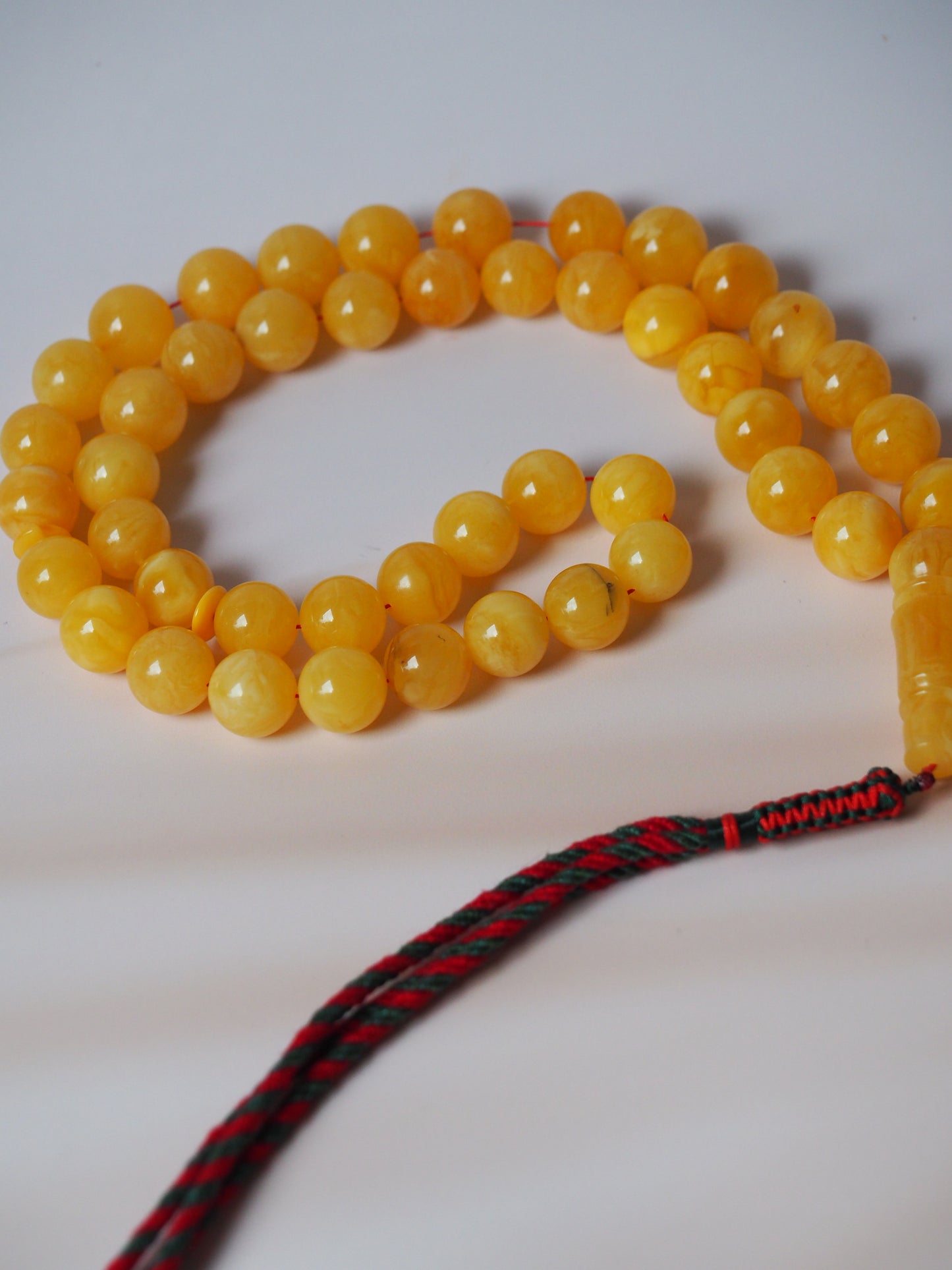 Matt Butterscotch Natural Amber Rosary