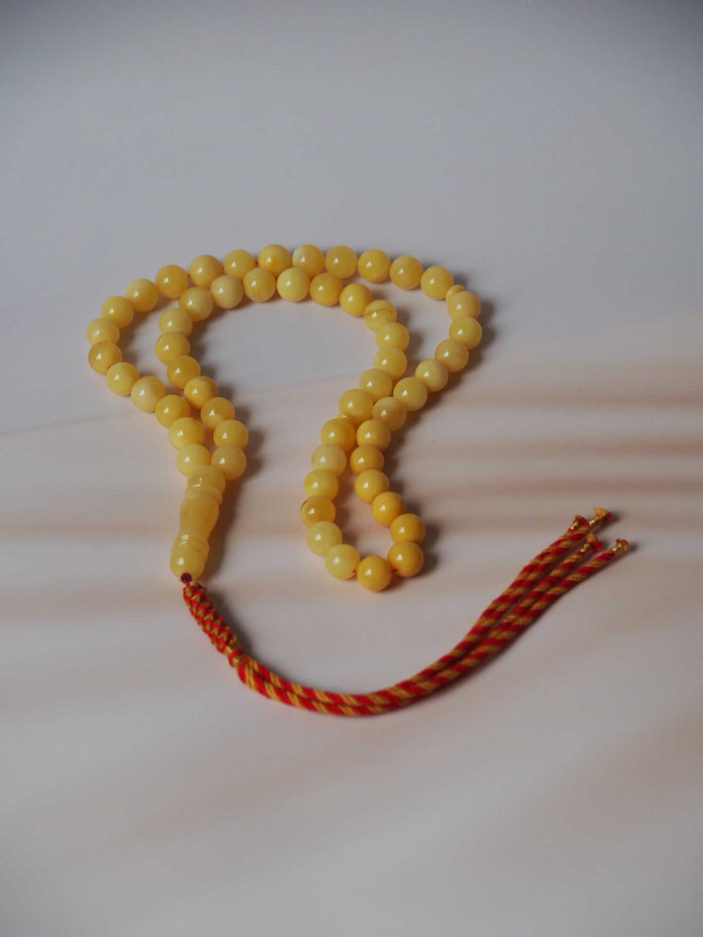 Matt Butterscotch Natural Amber Rosary