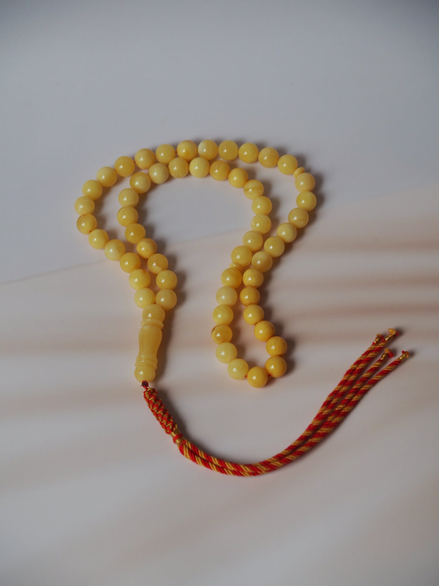 Matt Butterscotch Natural Amber Rosary