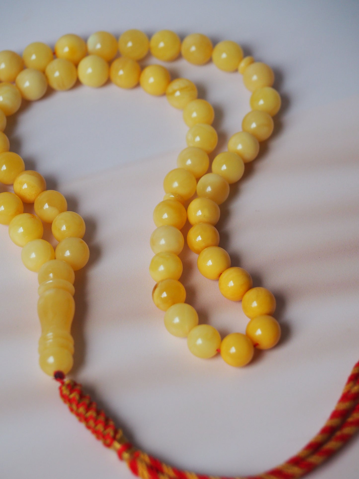 Matt Butterscotch Natural Amber Rosary