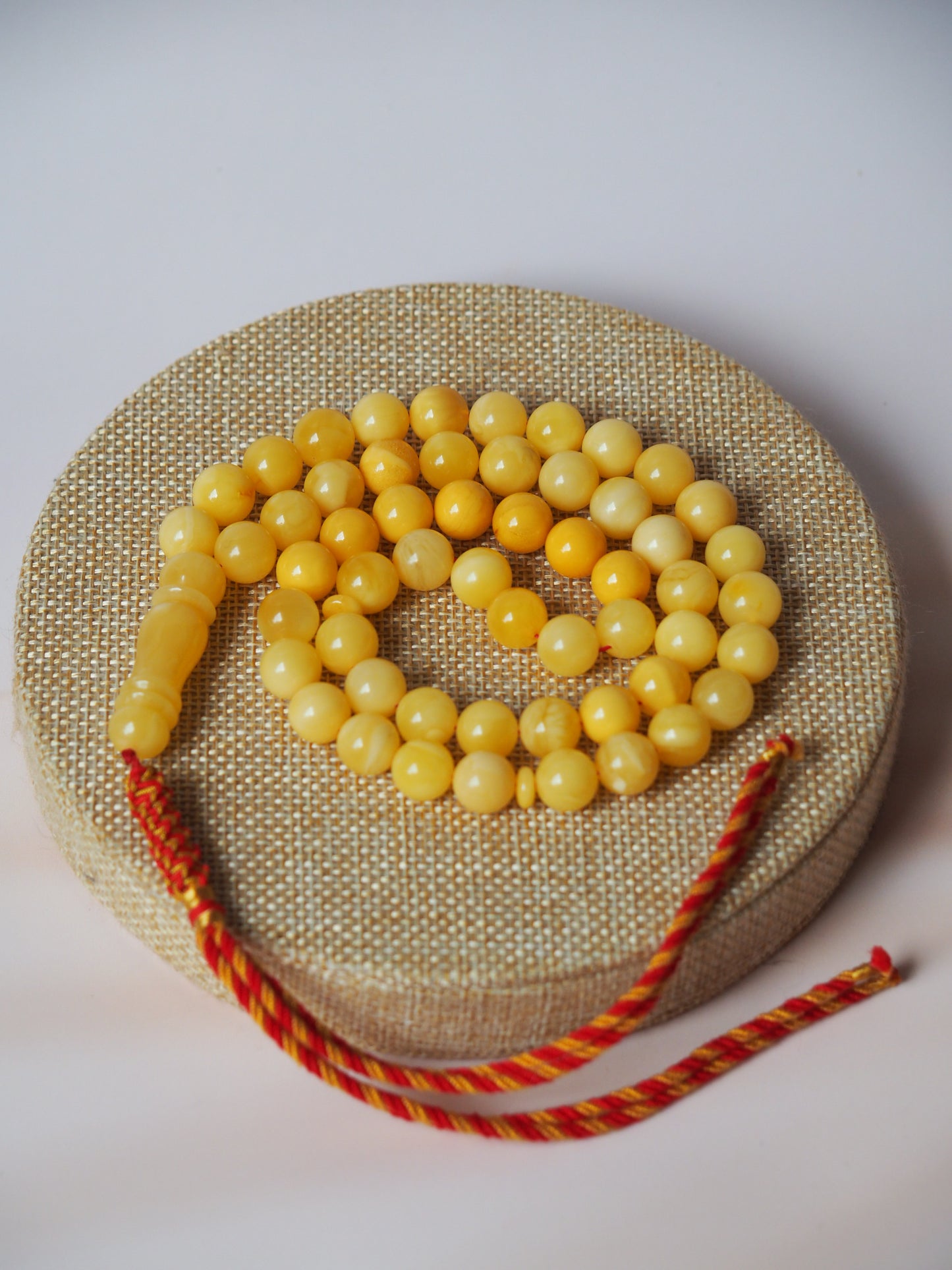Matt Butterscotch Natural Amber Rosary