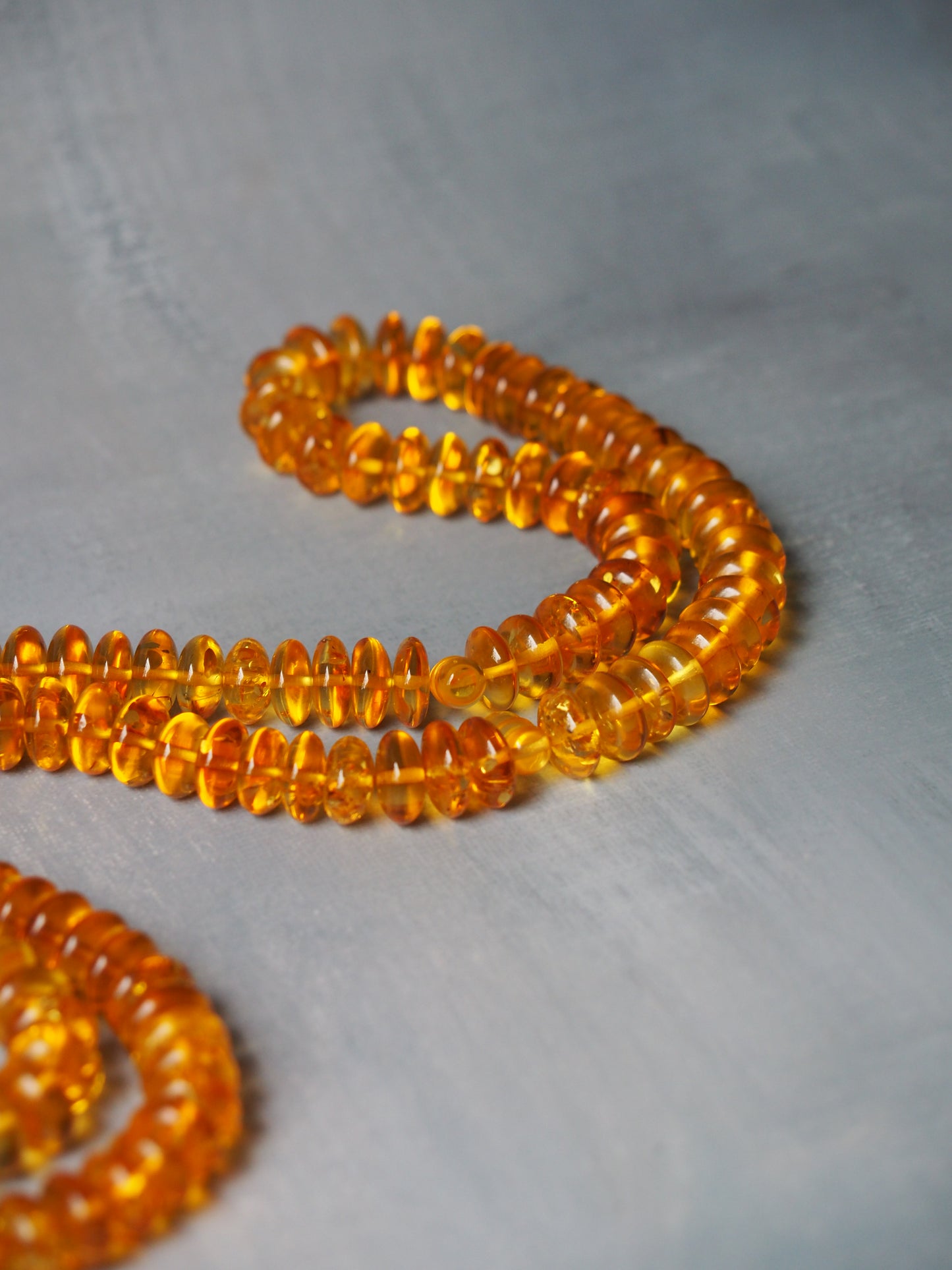 Donut Shape Natural Citron Amber Misbaha 128 Beads