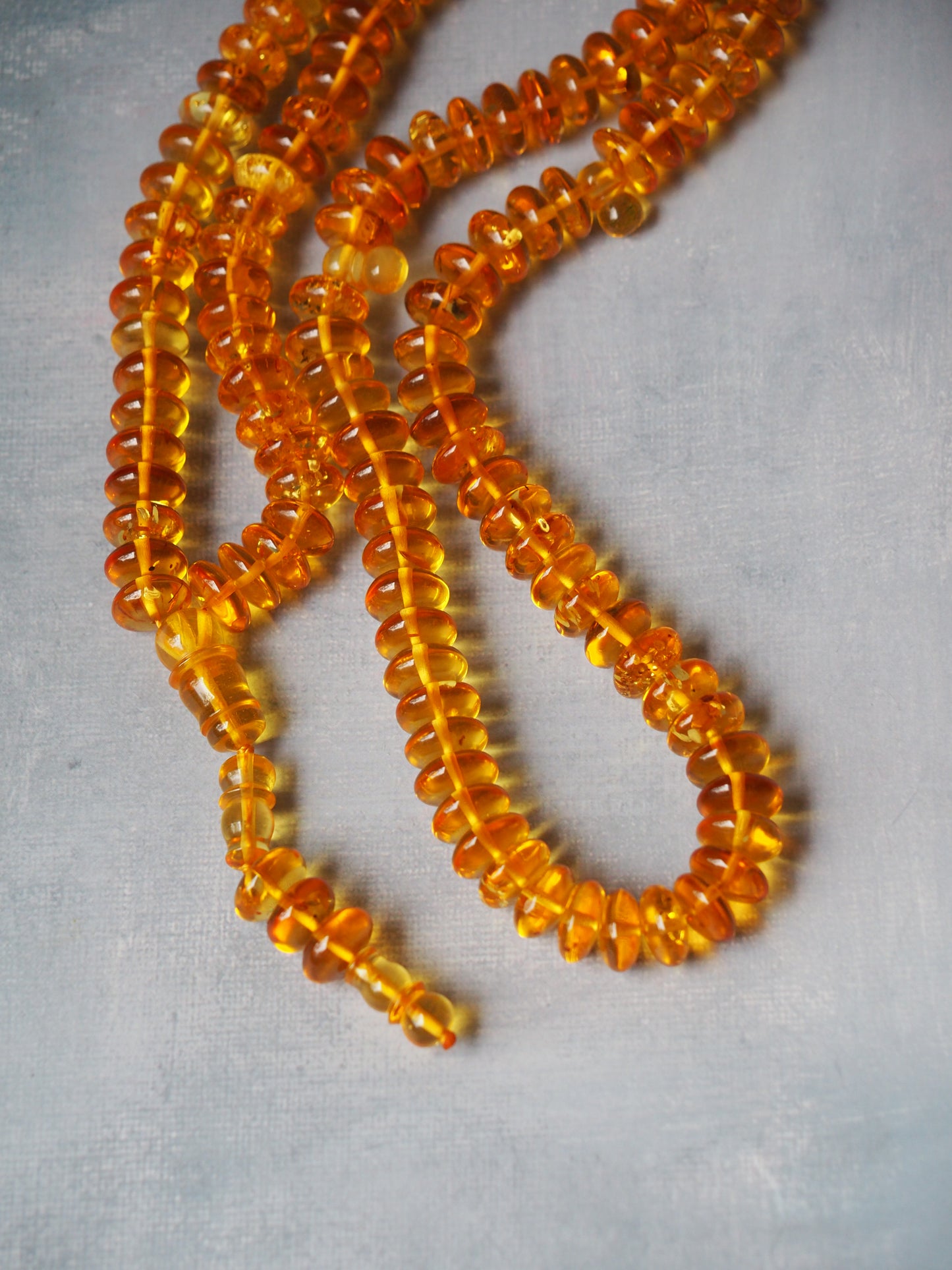 Donut Shape Natural Citron Amber Misbaha 128 Beads
