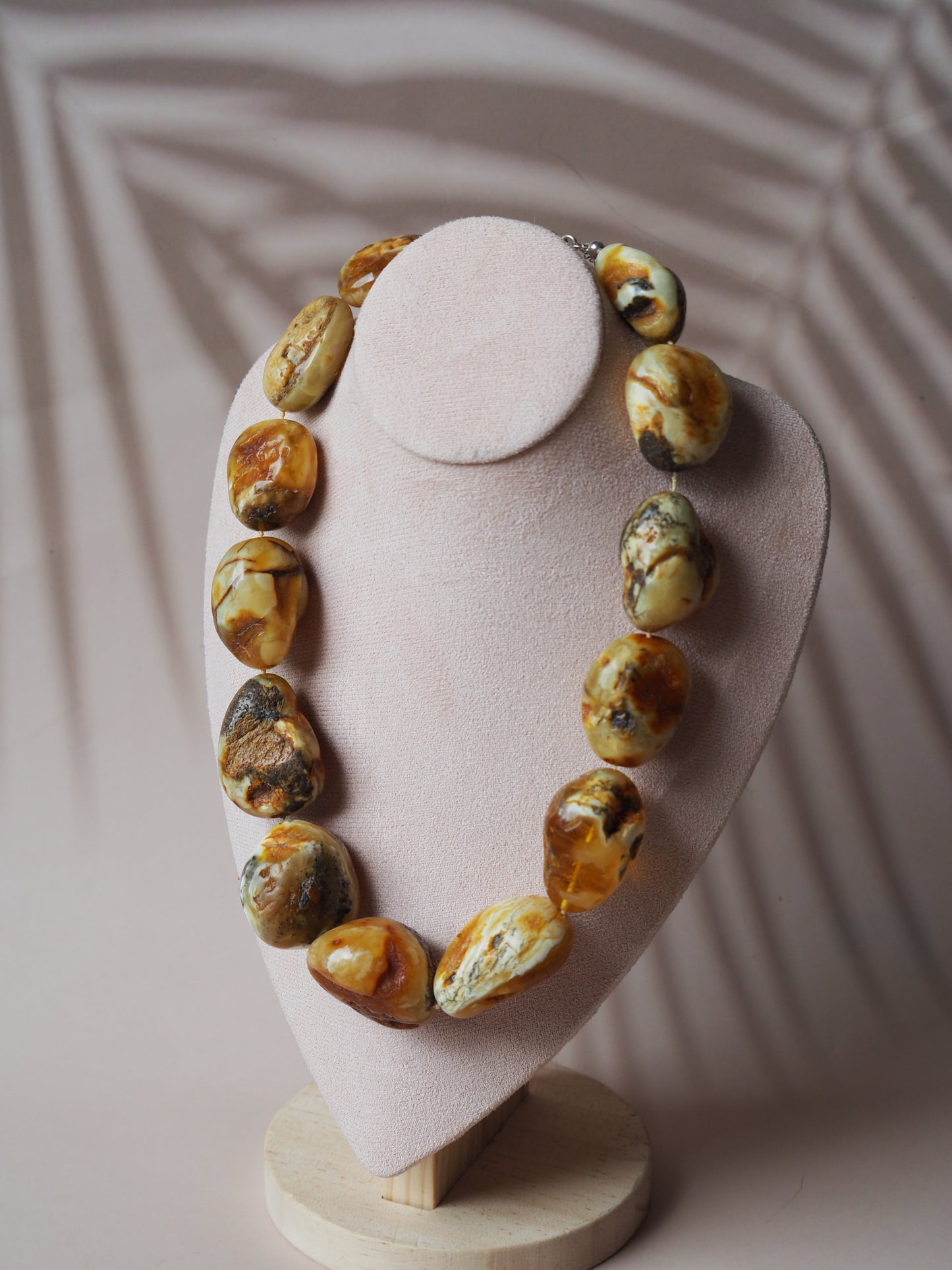 Huge and Unique Raw Amber Necklace from Private Collector from Poland 1970s with Certificate