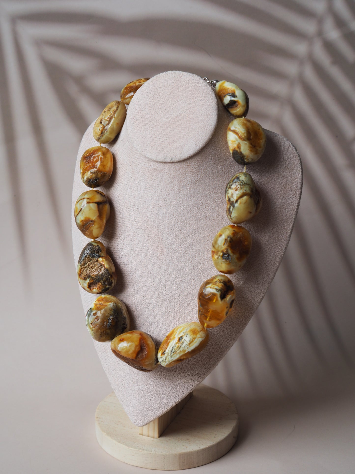 Huge and Unique Raw Amber Necklace from Private Collector from Poland 1970s with Certificate