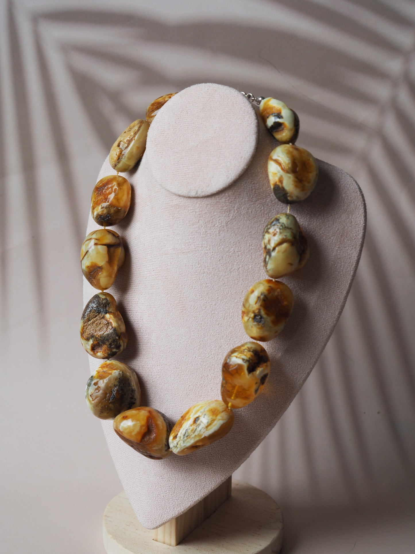 Huge and Unique Raw Amber Necklace from Private Collector from Poland 1970s with Certificate
