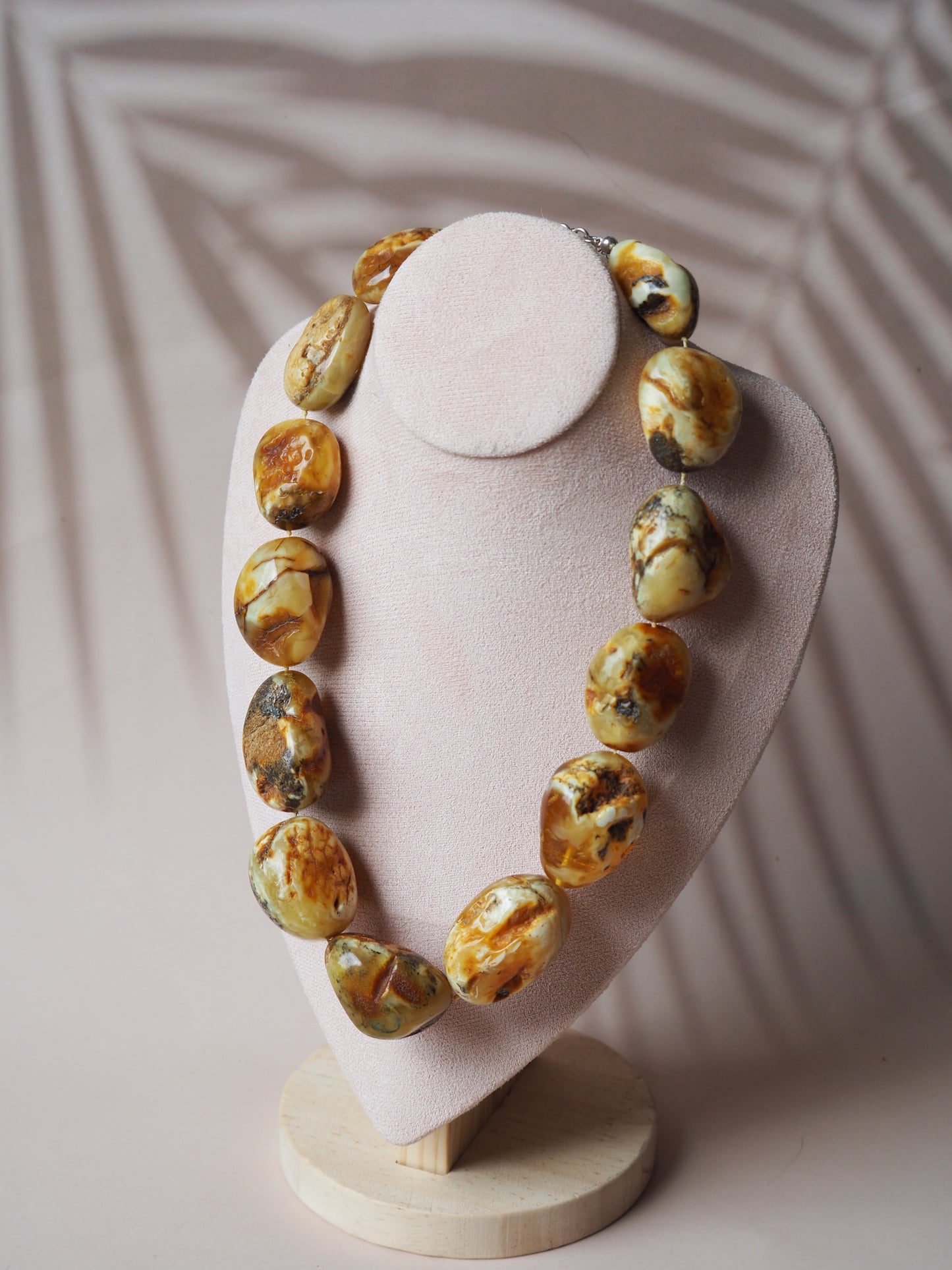 Huge and Unique Raw Amber Necklace from Private Collector from Poland 1970s with Certificate