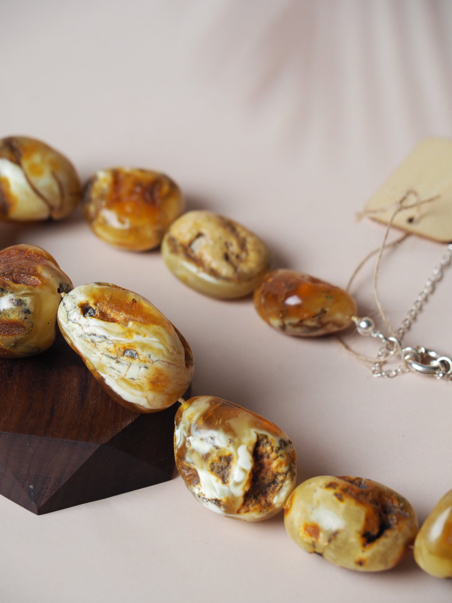 Huge and Unique Raw Amber Necklace from Private Collector from Poland 1970s with Certificate