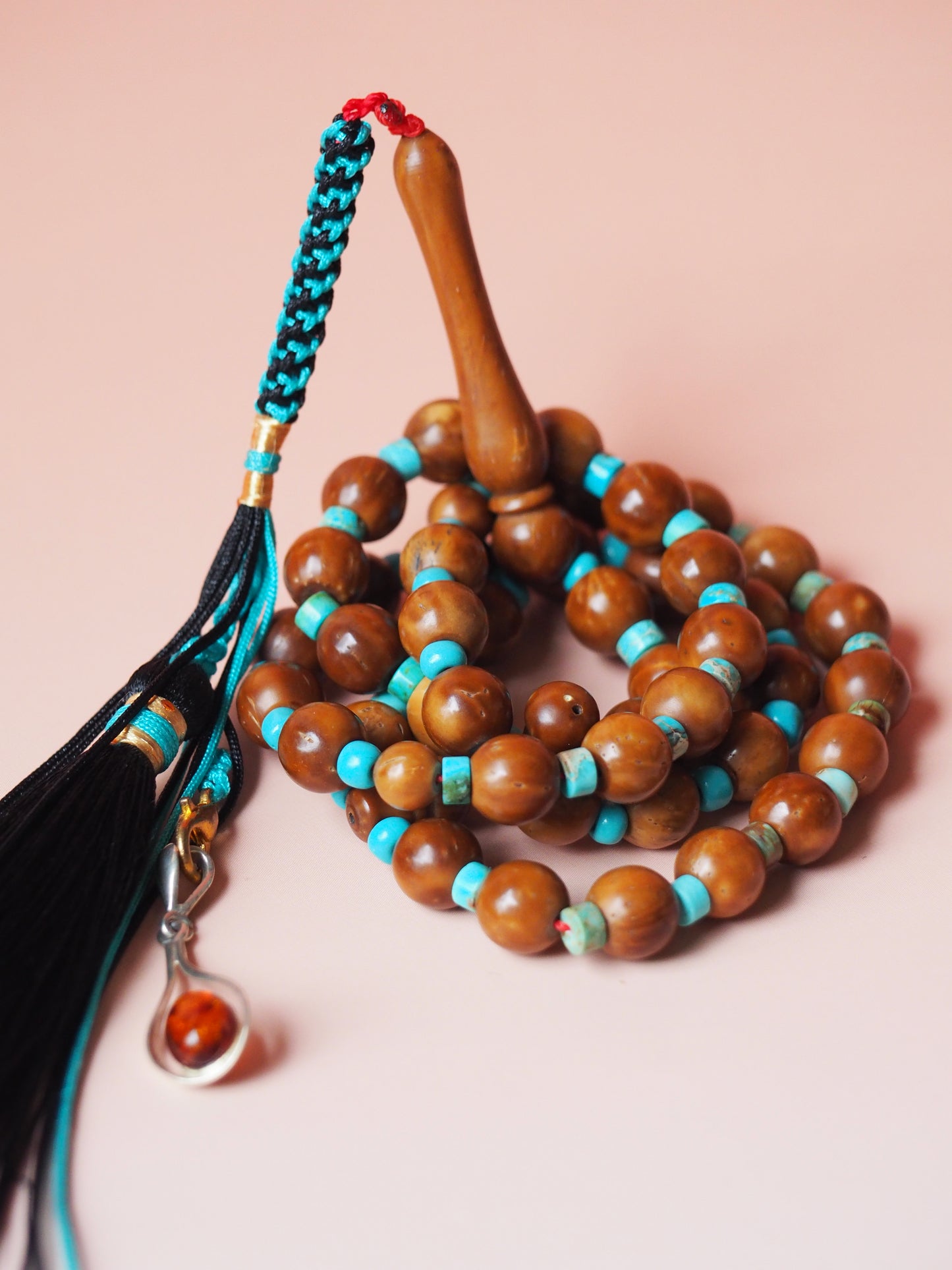 Kokka and Turquoise Tasbih 45 Beads