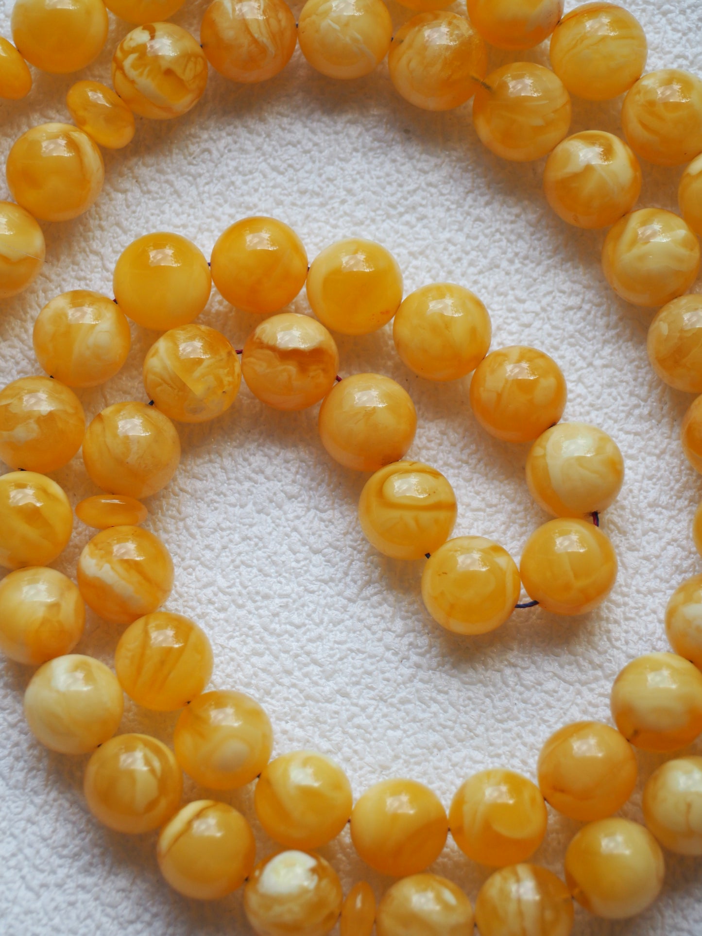 Unique Completed Natural Butterscotch Tiger Amber Rosary 65 Beads 100g