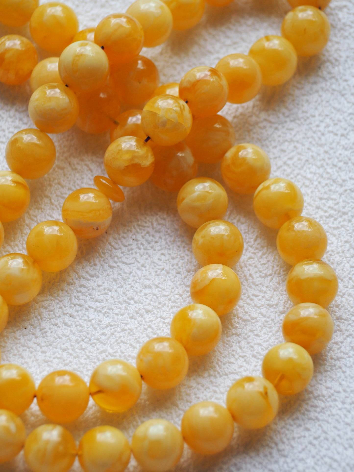Unique Completed Natural Butterscotch Tiger Amber Rosary 65 Beads 100g