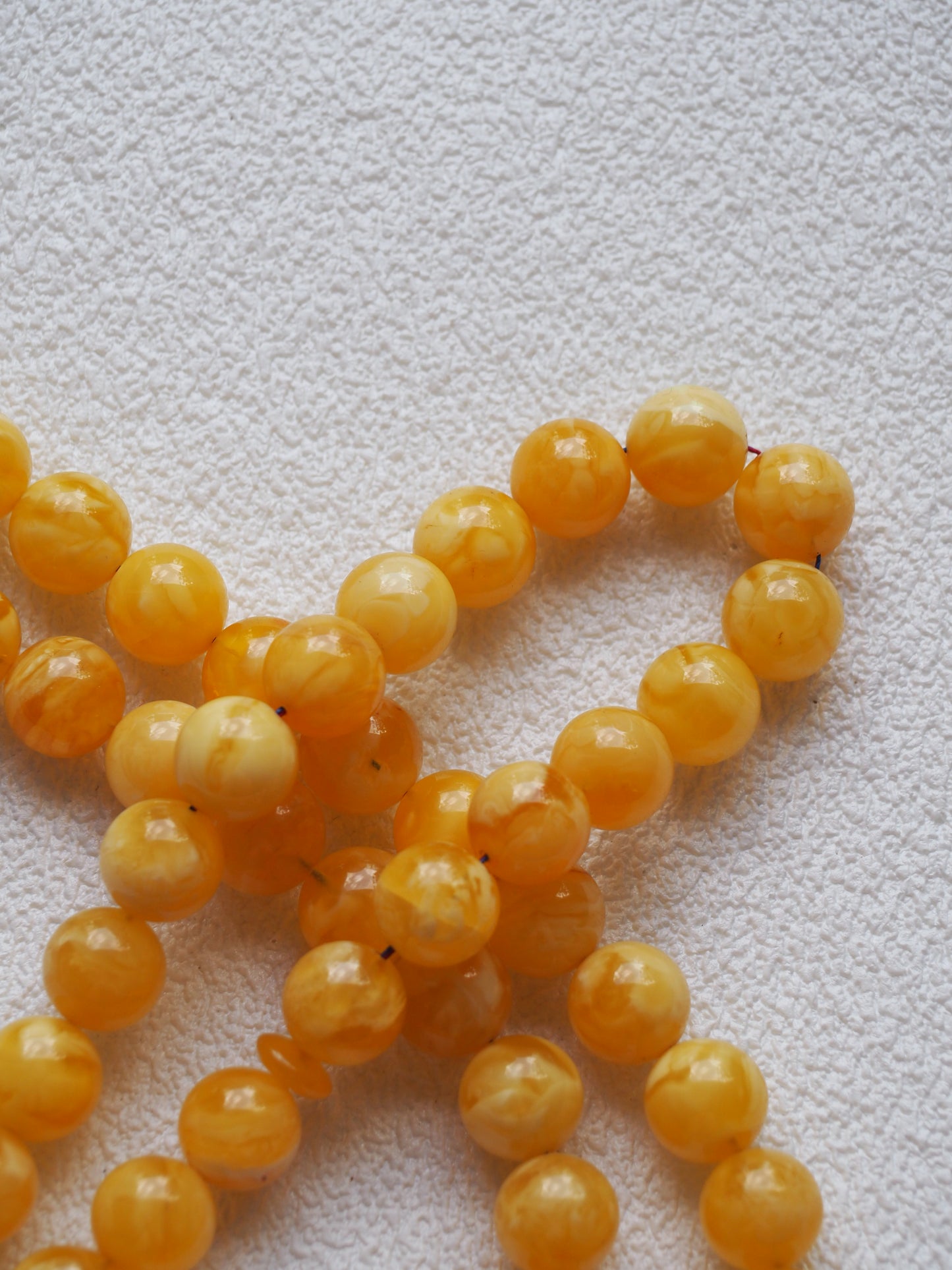Unique Completed Natural Butterscotch Tiger Amber Rosary 65 Beads 100g