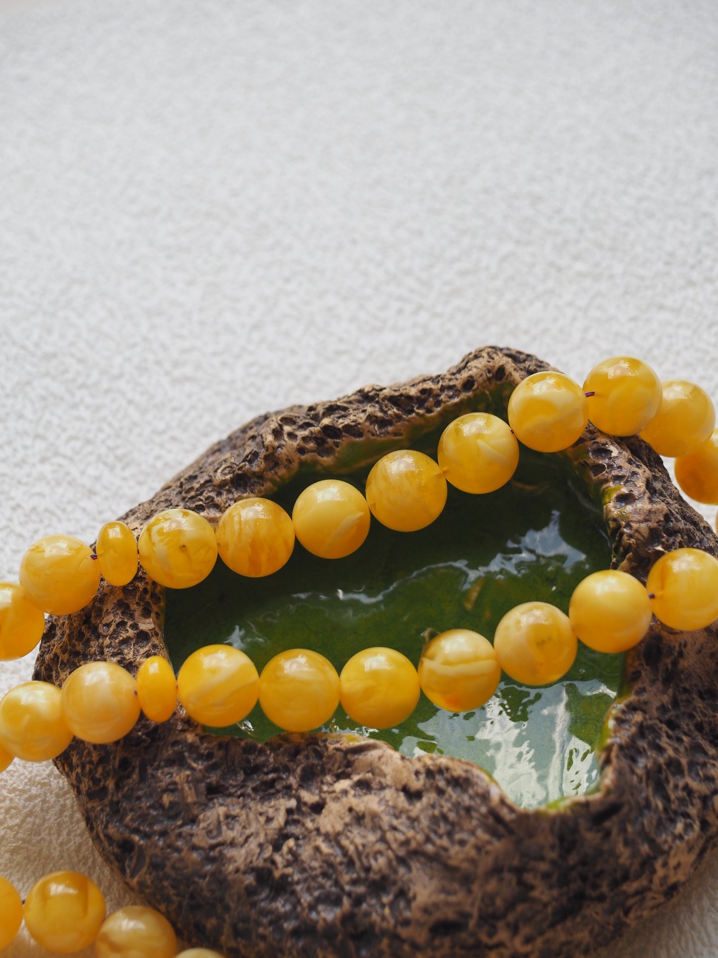 Unique Completed Natural Butterscotch Tiger Amber Rosary 65 Beads 100g