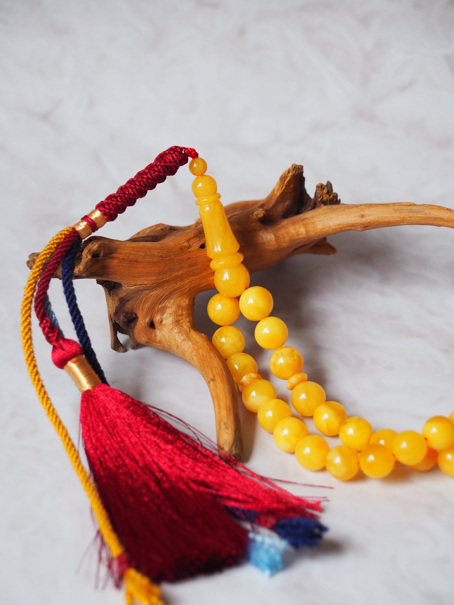 Butterscotch Natural Amber Misbaha 55 Beads 9.2mm