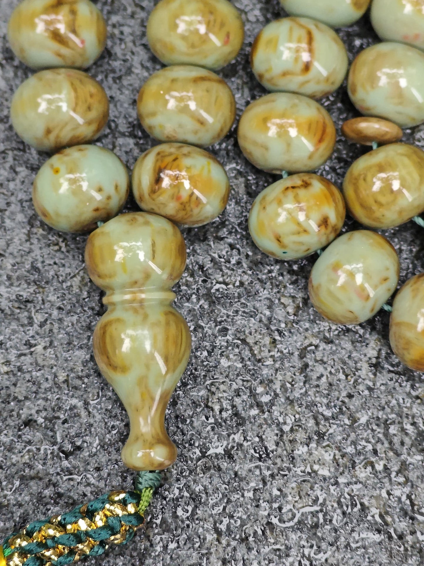 New Turkish Turquoise Bakelite Rosary 47 Beads 100 g