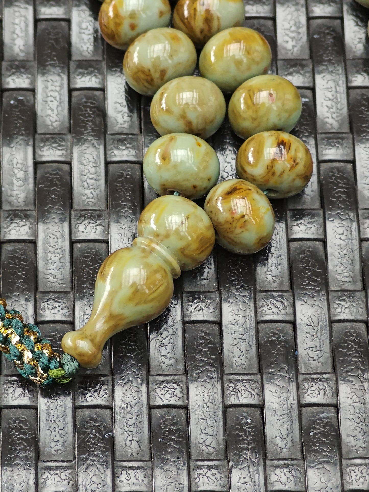 New Turkish Turquoise Bakelite Rosary 47 Beads 100 g