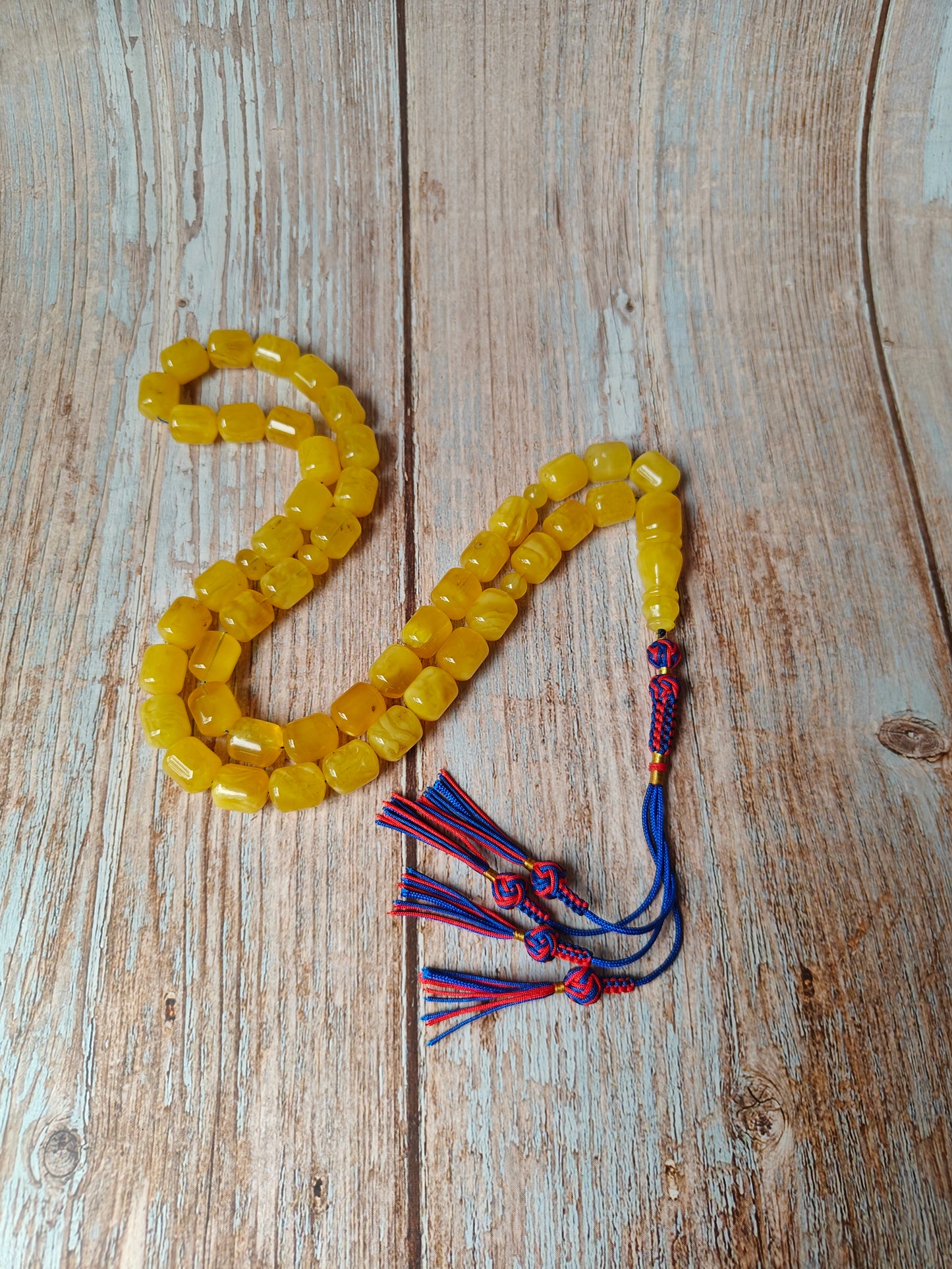 Barrel Shape Honey Natural Amber Rosary / Tasbih