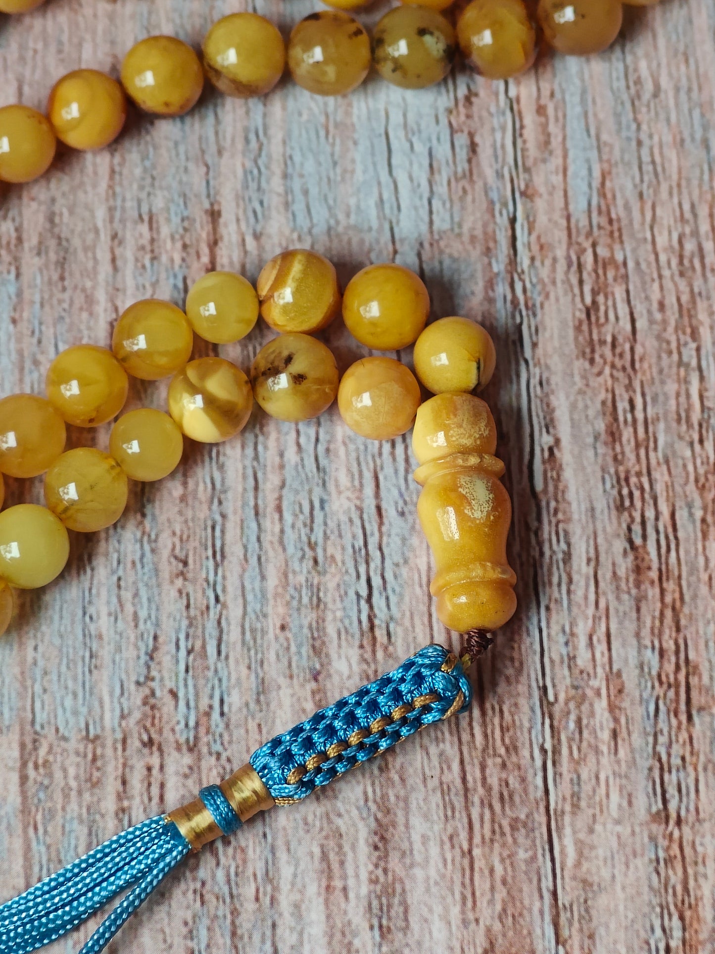 Multicolor Marble Amber Tasbih 99 Beads 8-9 mm