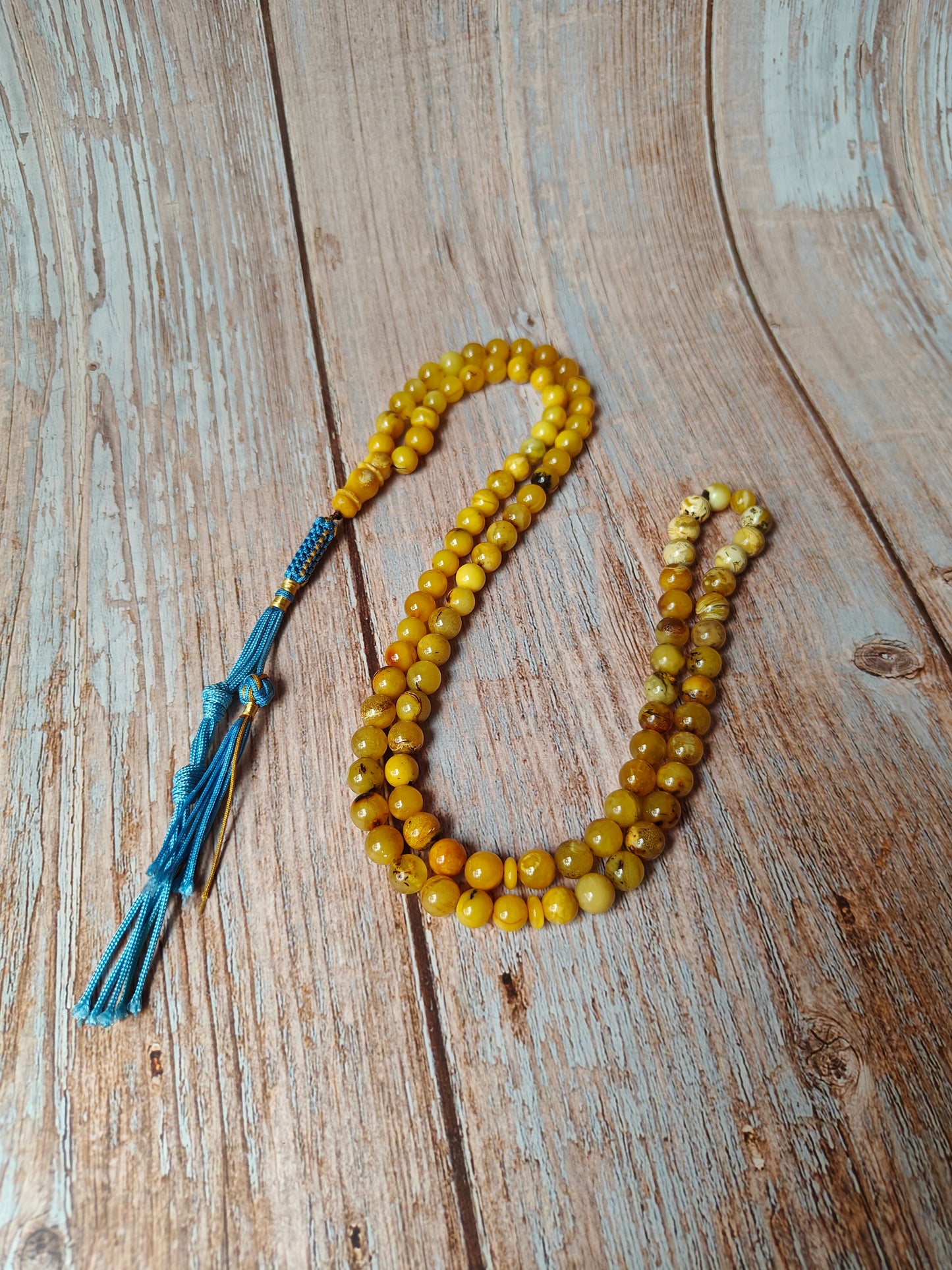 Multicolor Marble Amber Tasbih 99 Beads 8-9 mm
