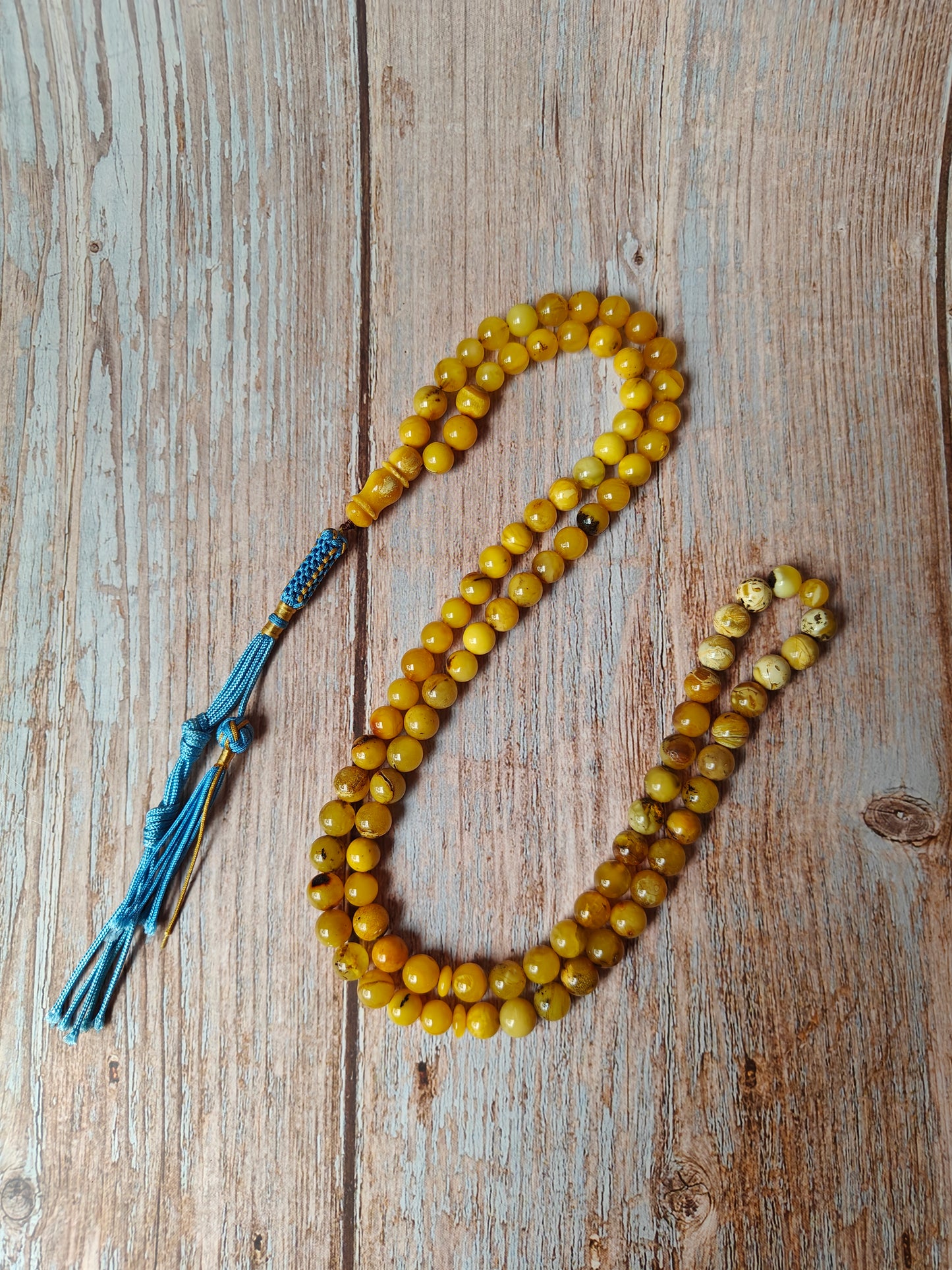 Multicolor Marble Amber Tasbih 99 Beads 8-9 mm