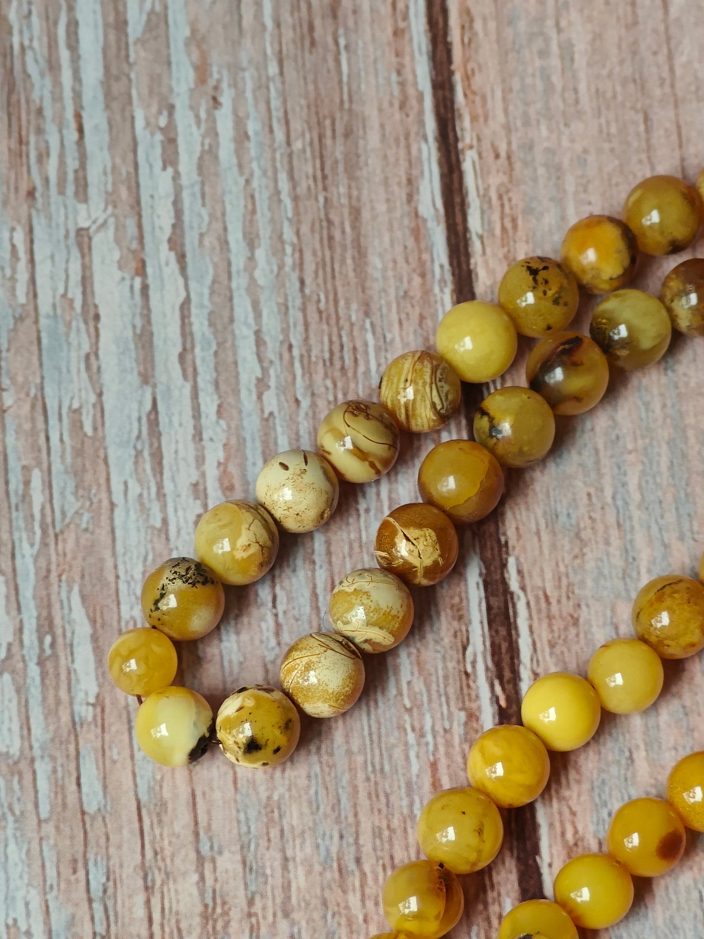 Multicolor Marble Amber Tasbih 99 Beads 8-9 mm
