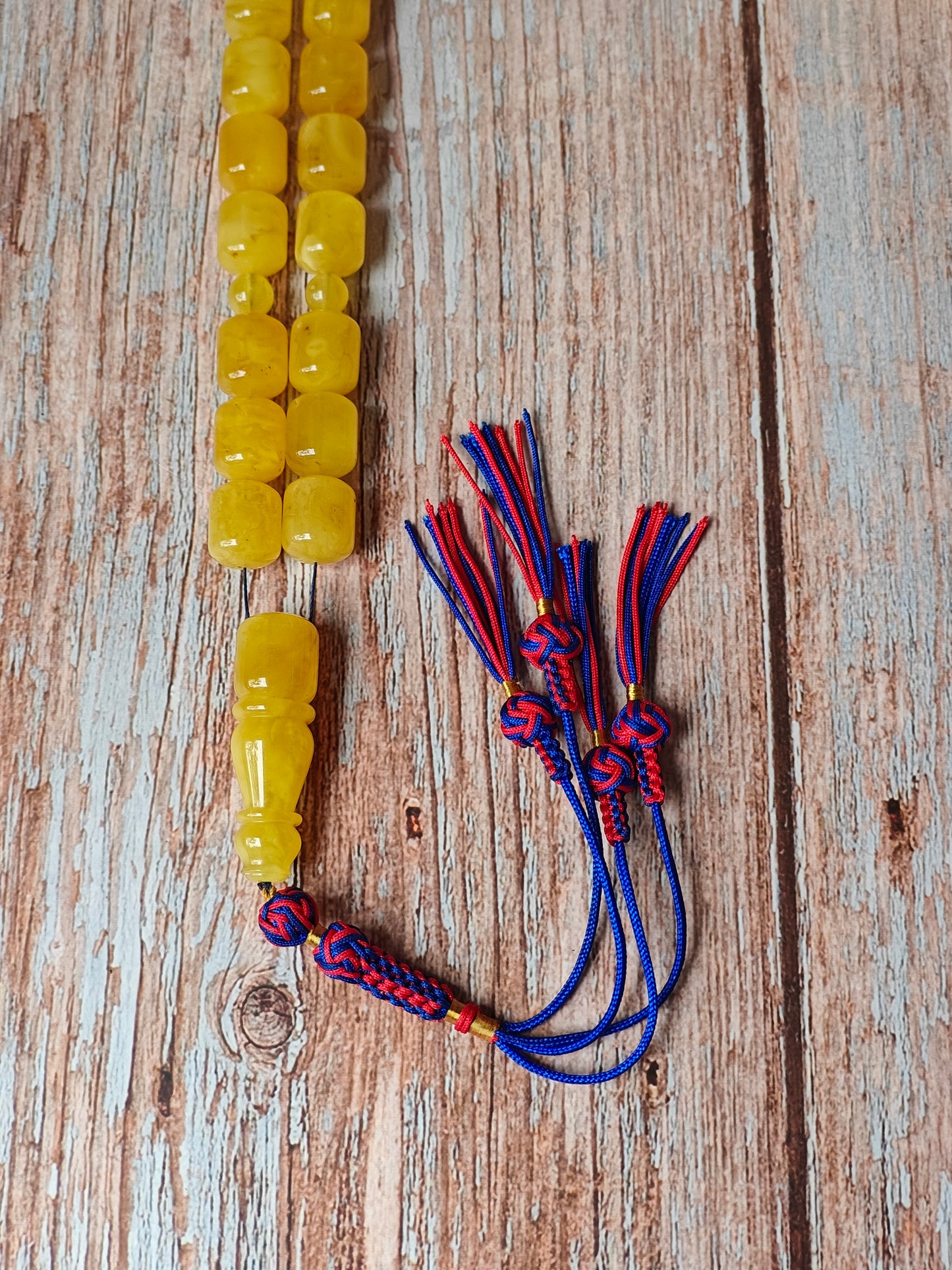 Barrel Shape Honey Natural Amber Rosary / Tasbih