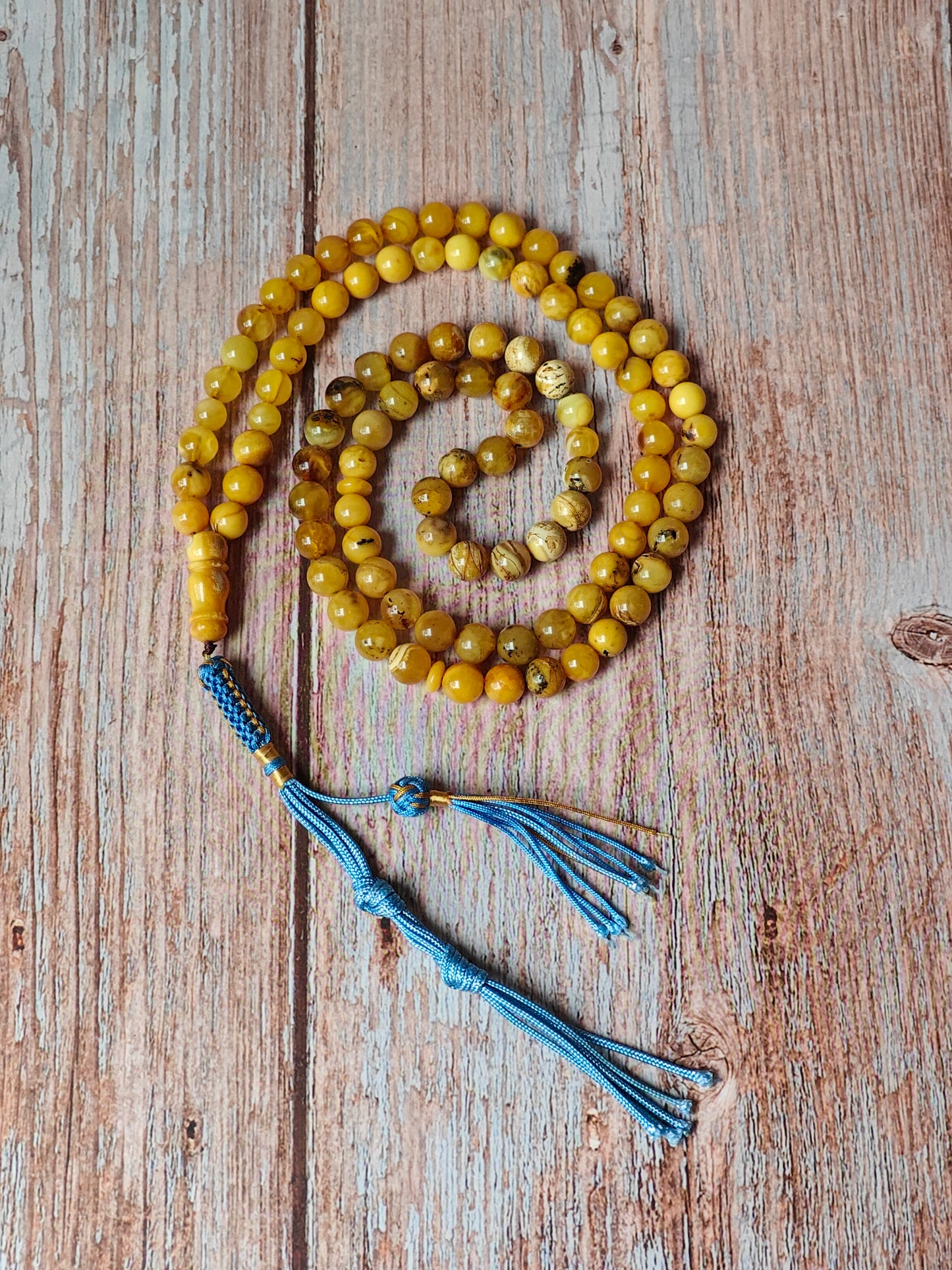 Multicolor Marble Amber Tasbih 99 Beads 8-9 mm