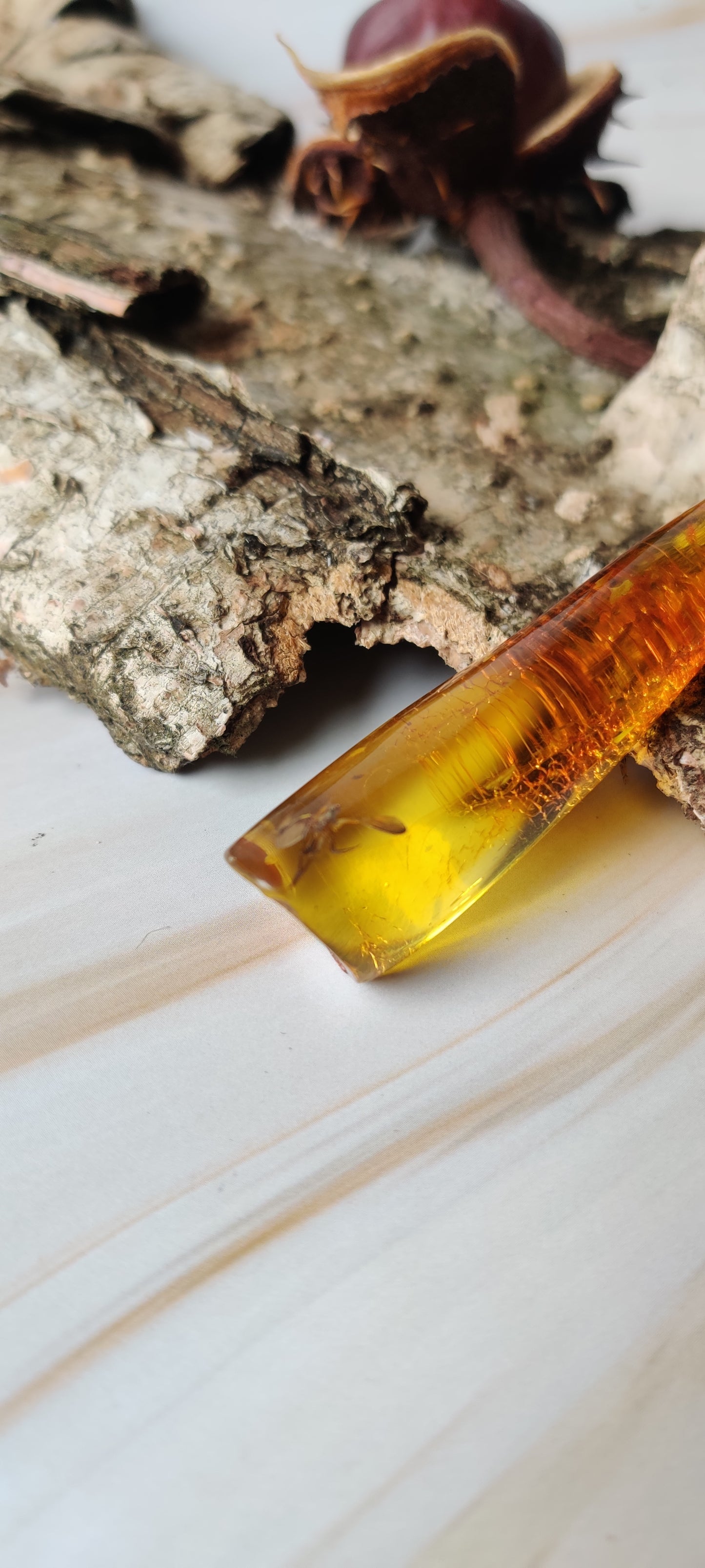 Rare Amber Piece with Insect Inclusion - Mosquito