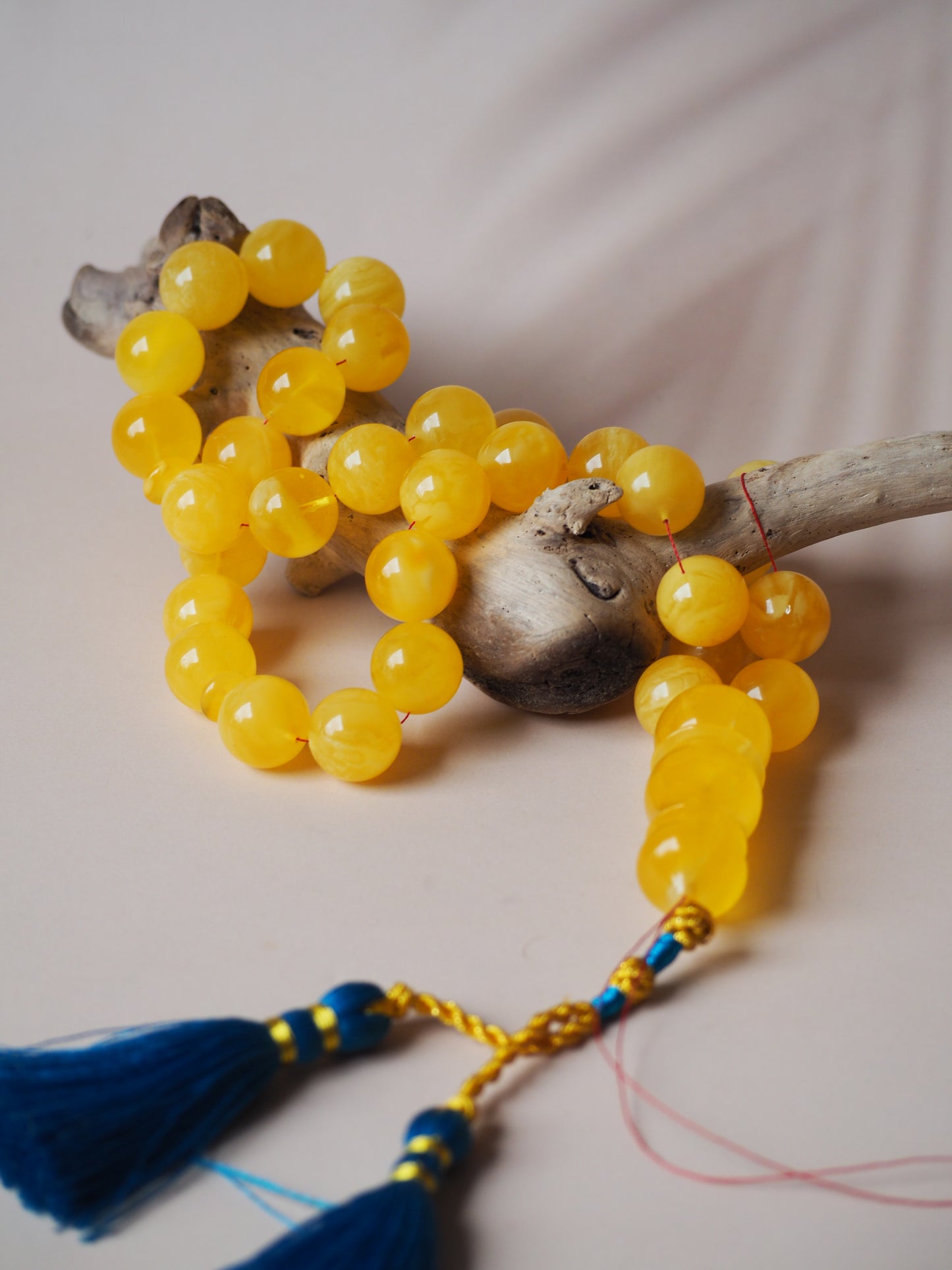 Natural Butterscotch Amber Rosary 15mm + Certificate