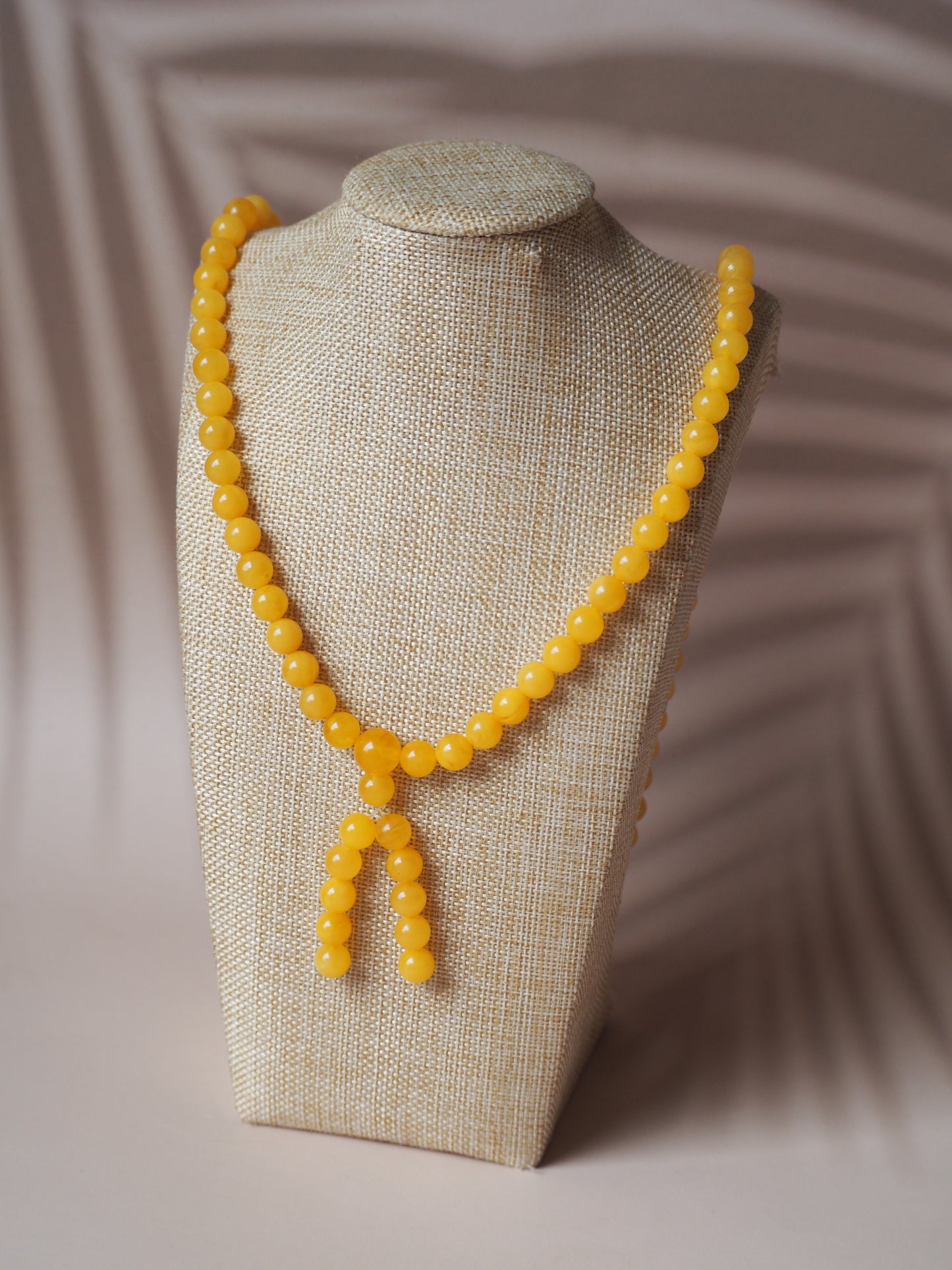 Natural Butterscotch Amber Mala 108 Prayer Beads 8mm