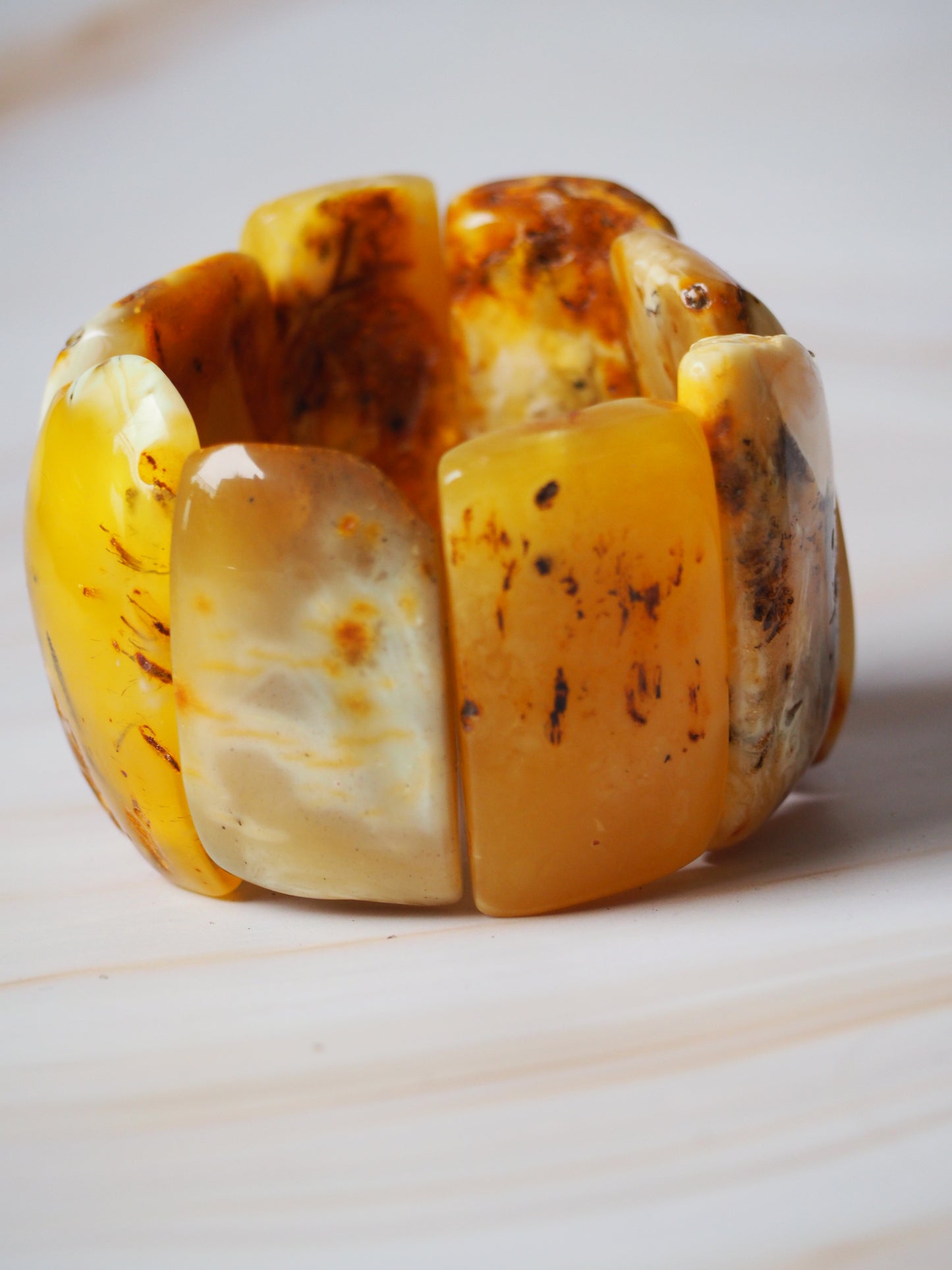 Huge Unique Raw Amber Bracelet + Certificate