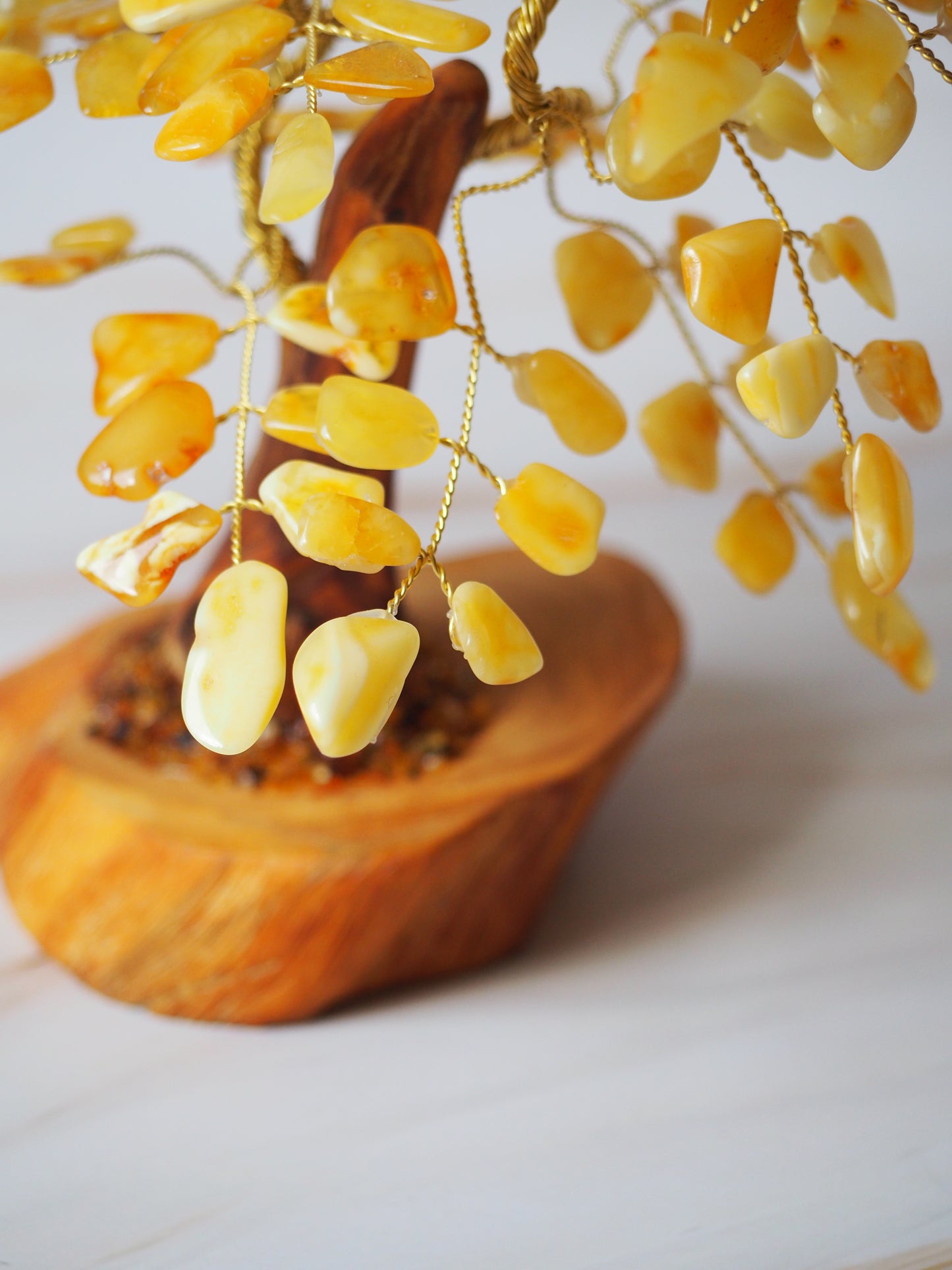 Handmade Natural Butterscotch Amber Lucky Tree  20cm