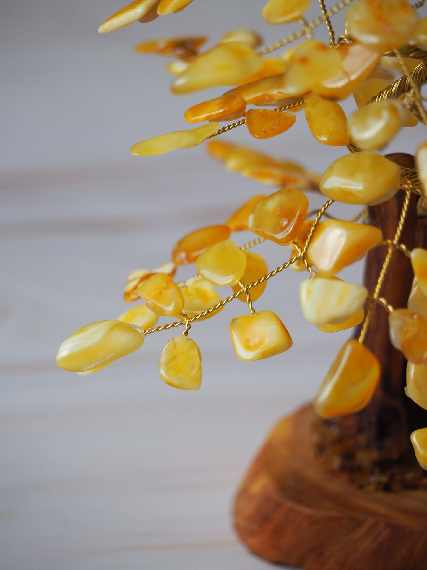 Handmade Natural Butterscotch Amber Lucky Tree  20cm
