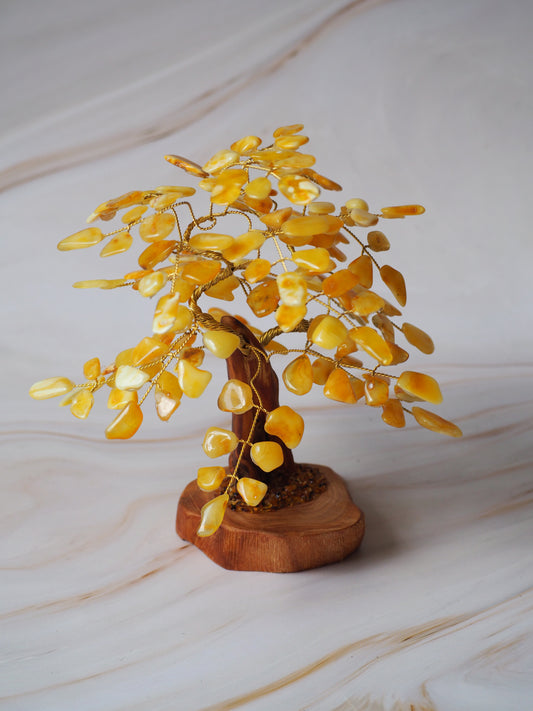 Handmade Natural Butterscotch Amber Lucky Tree  20cm