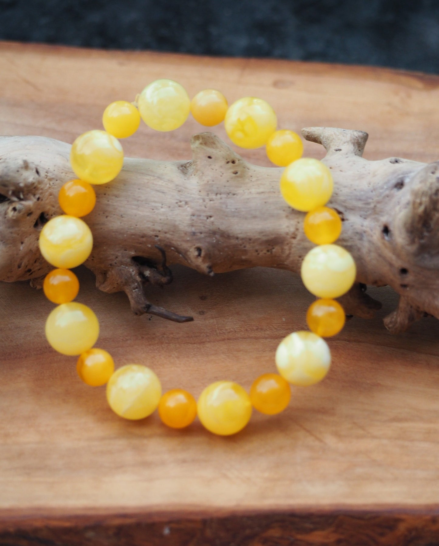 Irregular Butterscotch/ Honey/ Royal White Amber Bracelet 8mm-12mm