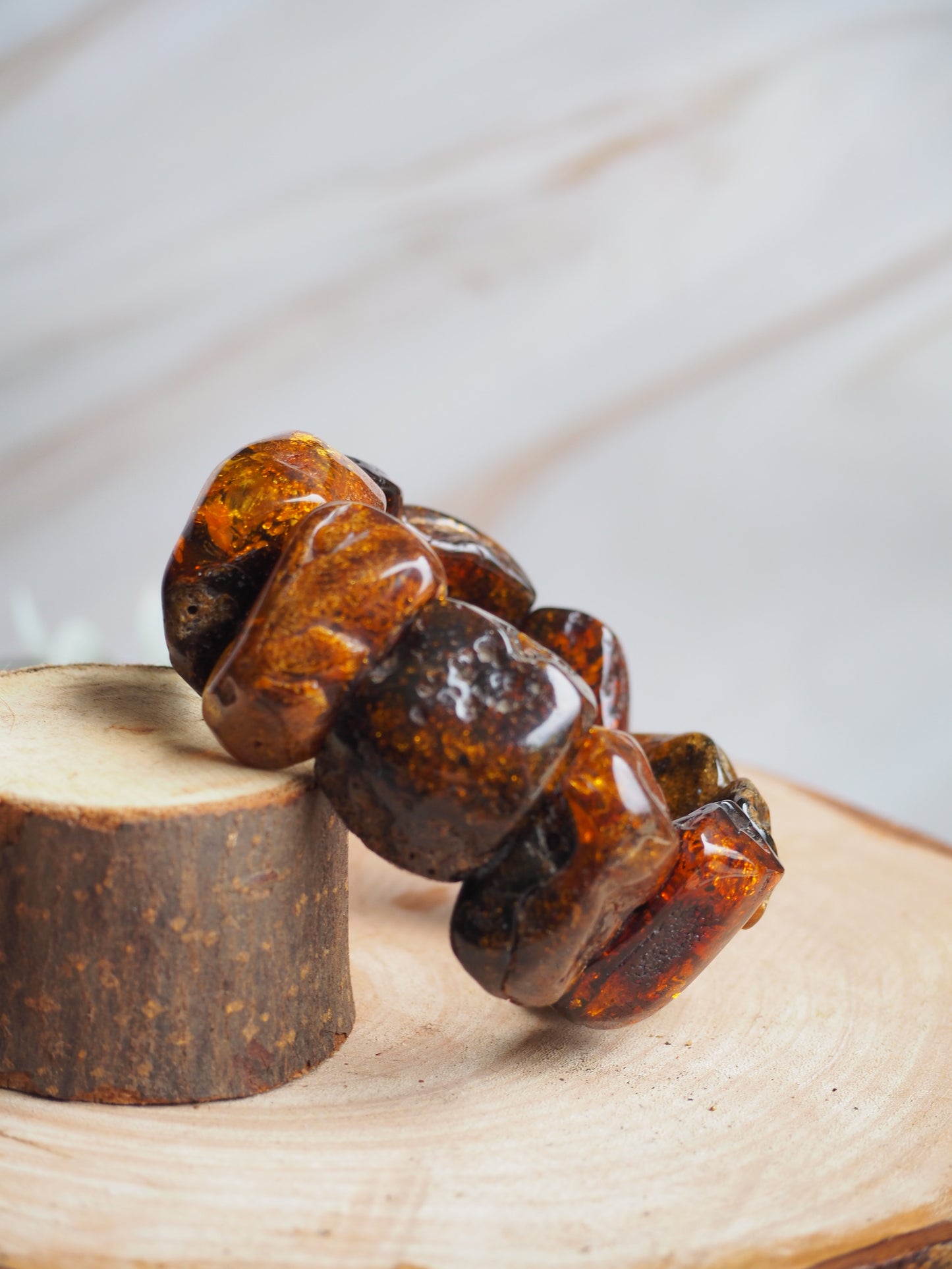 Huge Raw Amber Irregural Bracelet 90g