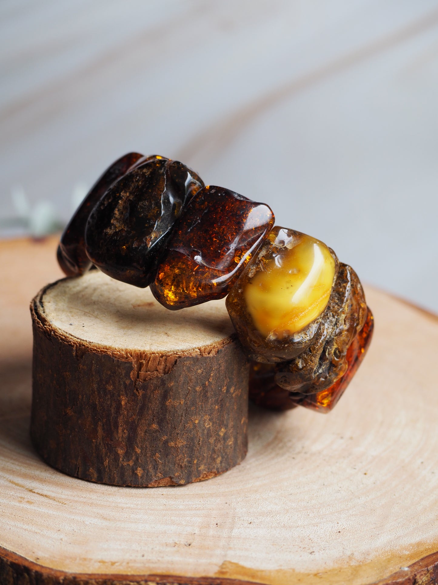 Huge Raw Amber Irregural Bracelet 90g