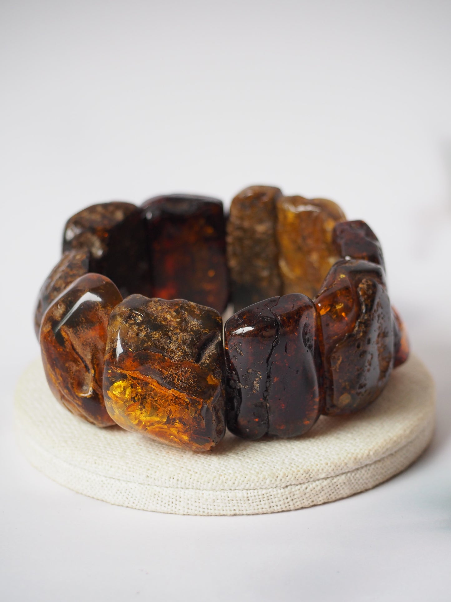 Huge Raw Amber Irregural Bracelet 90g