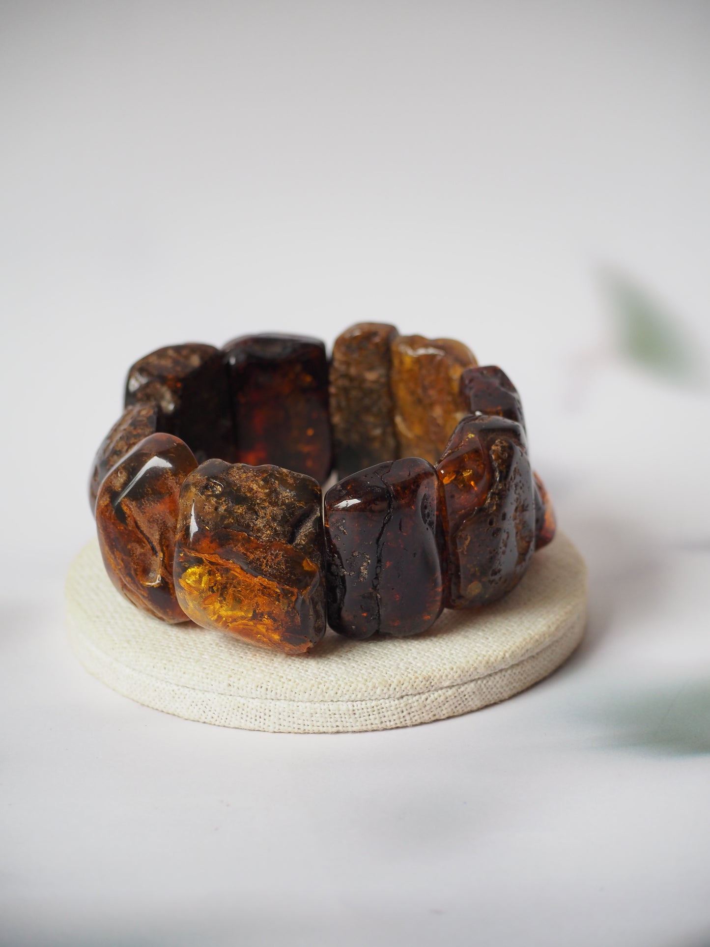 Huge Raw Amber Irregural Bracelet 90g