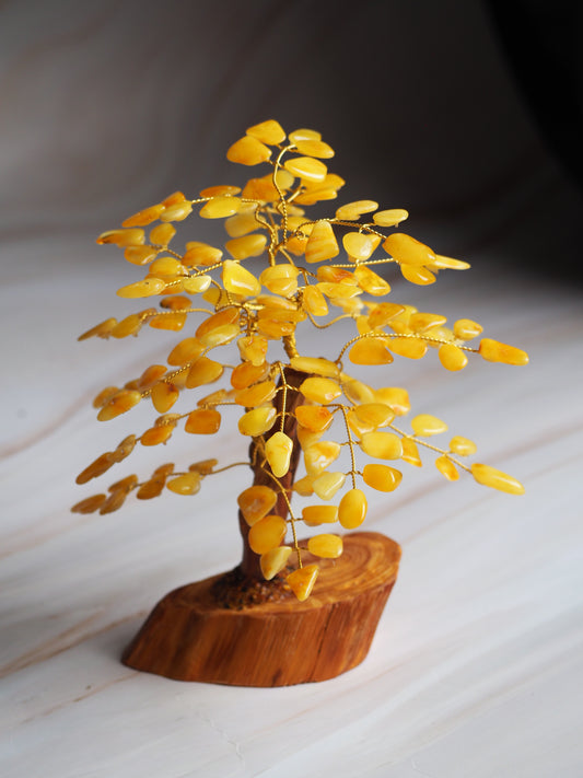 Handmade Natural Butterscotch Amber Lucky Tree 20cm