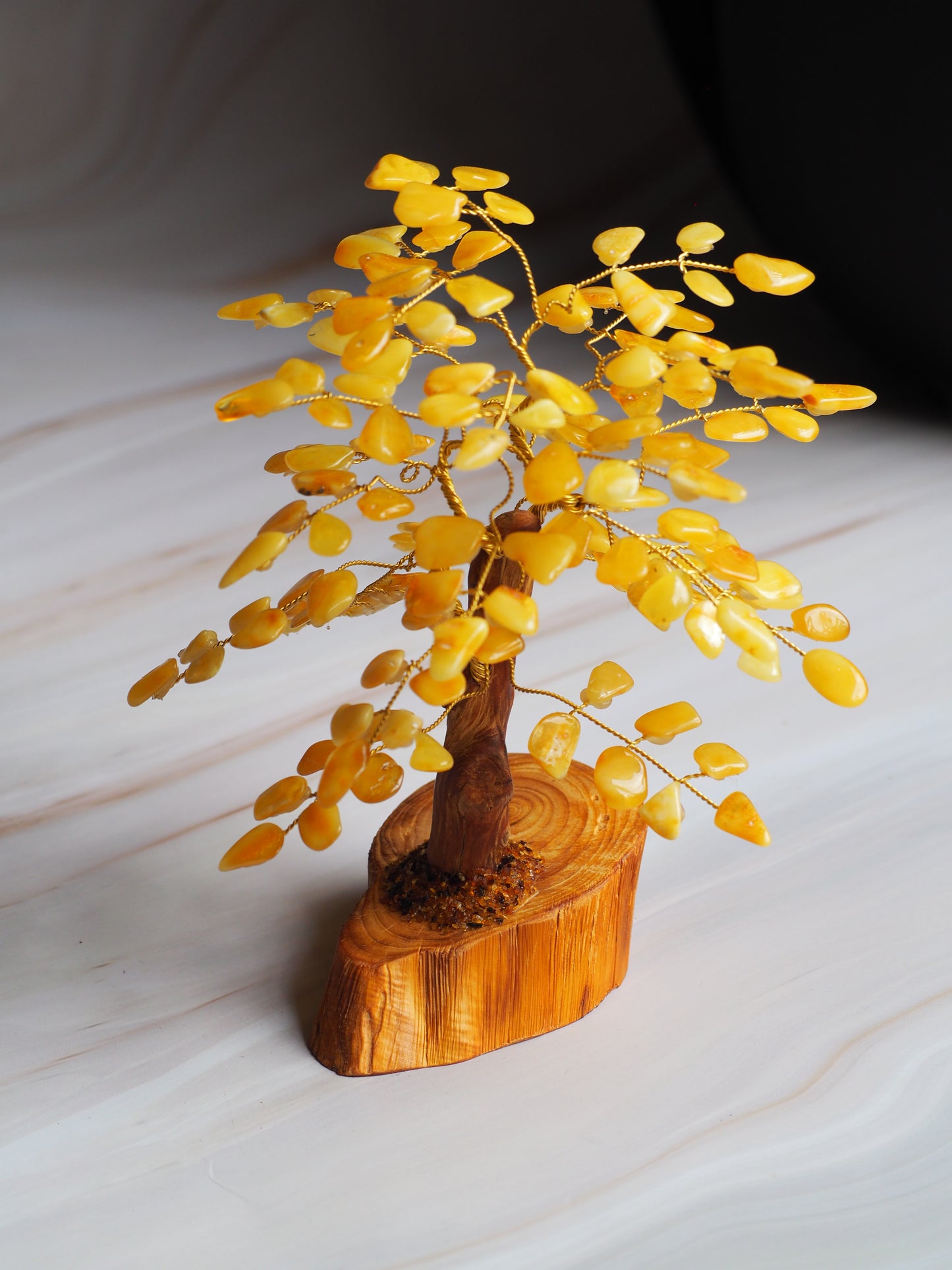 Handmade Natural Butterscotch Amber Lucky Tree 20cm