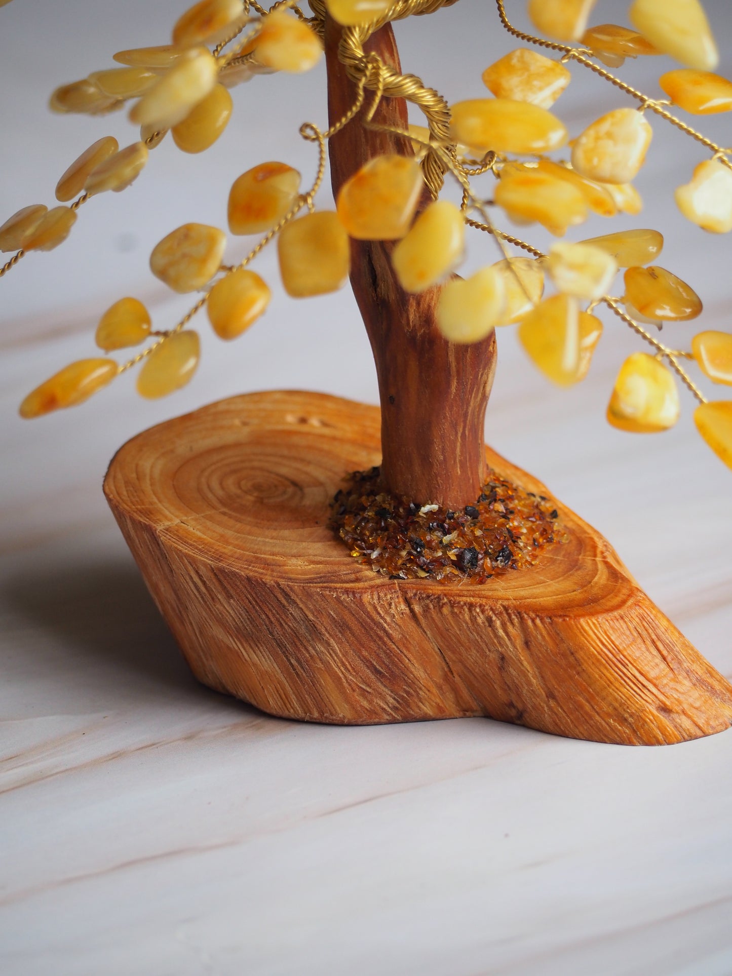 Handmade Natural Butterscotch Amber Lucky Tree 20cm