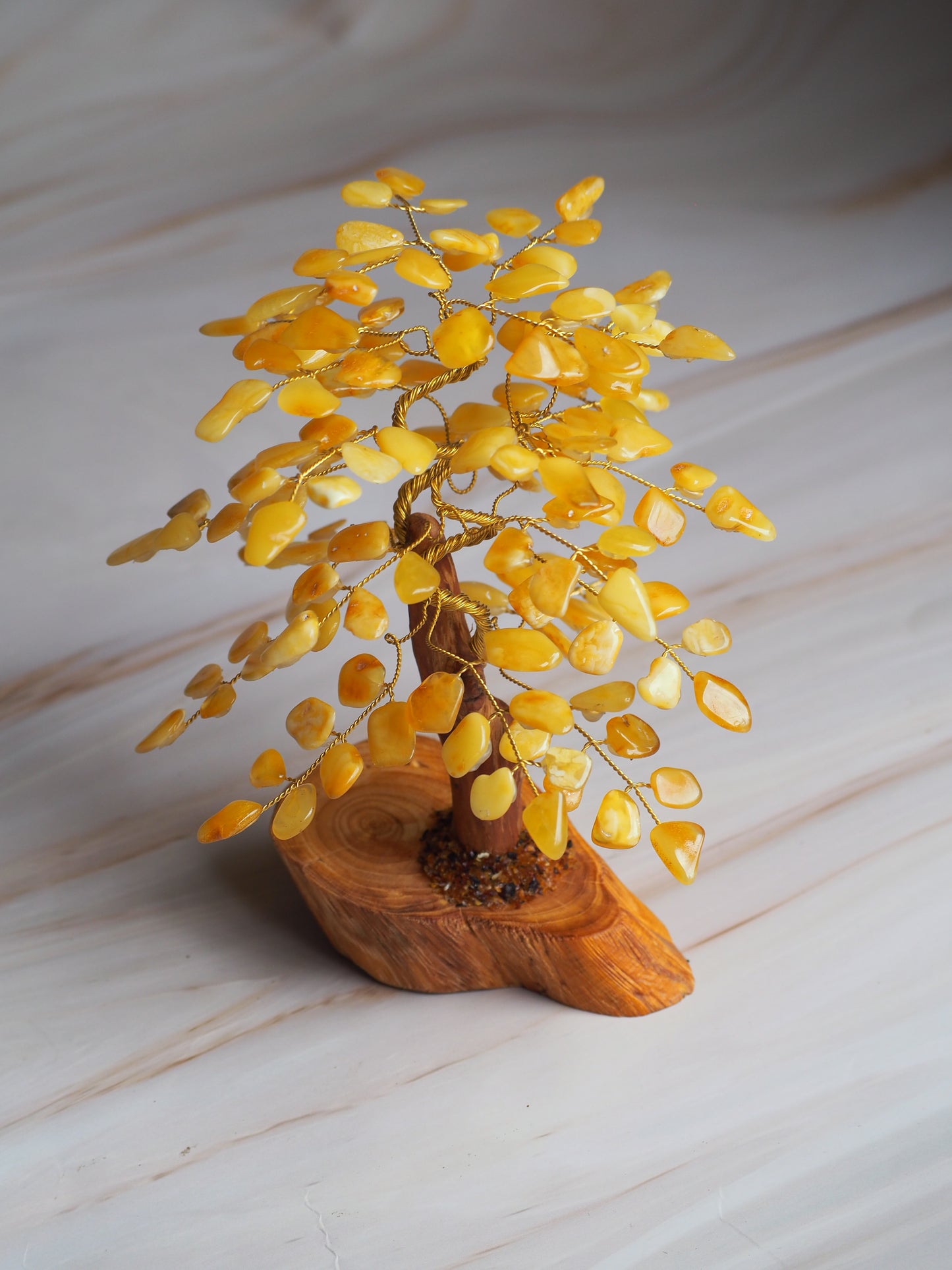 Handmade Natural Butterscotch Amber Lucky Tree 20cm