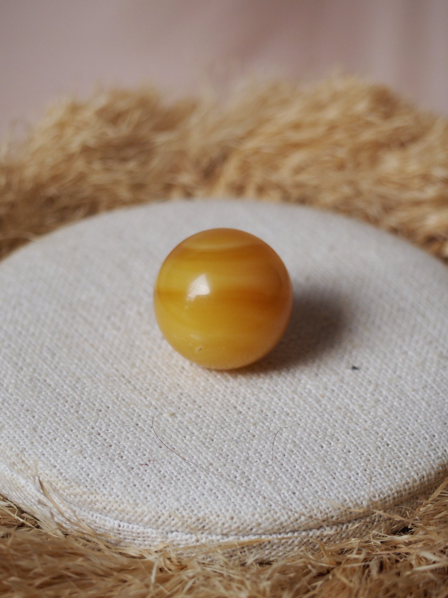 Unique Natural Butterscotch Amber Ball/ Globe 25,2mm