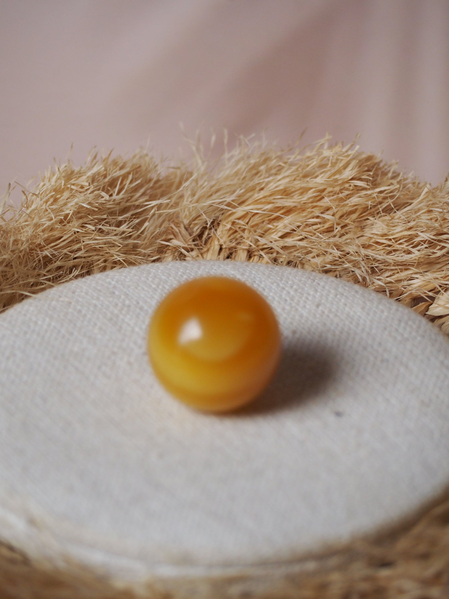 Unique Natural Butterscotch Amber Ball/ Globe 25,2mm