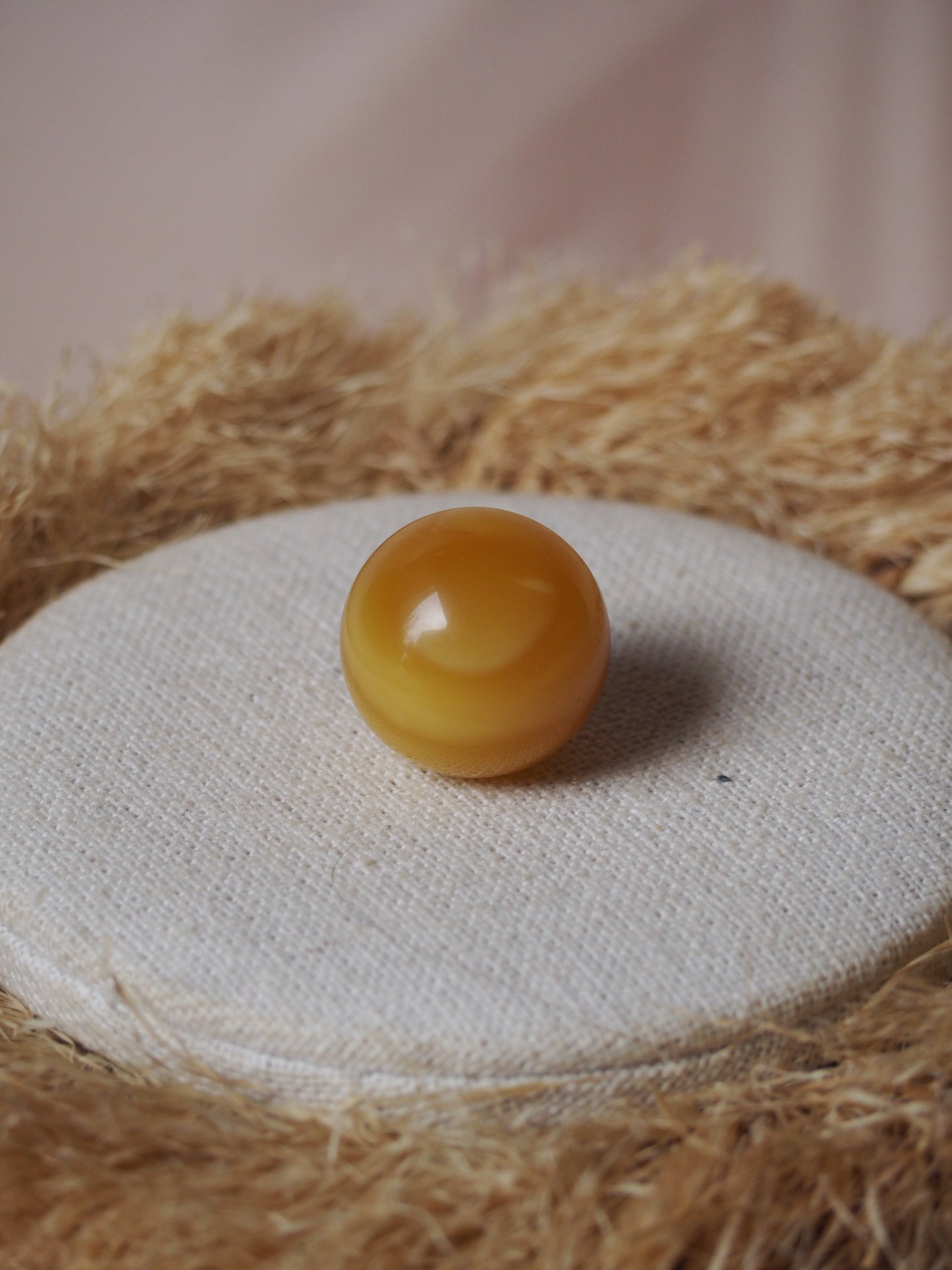 Unique Natural Butterscotch Amber Ball/ Globe 25,2mm