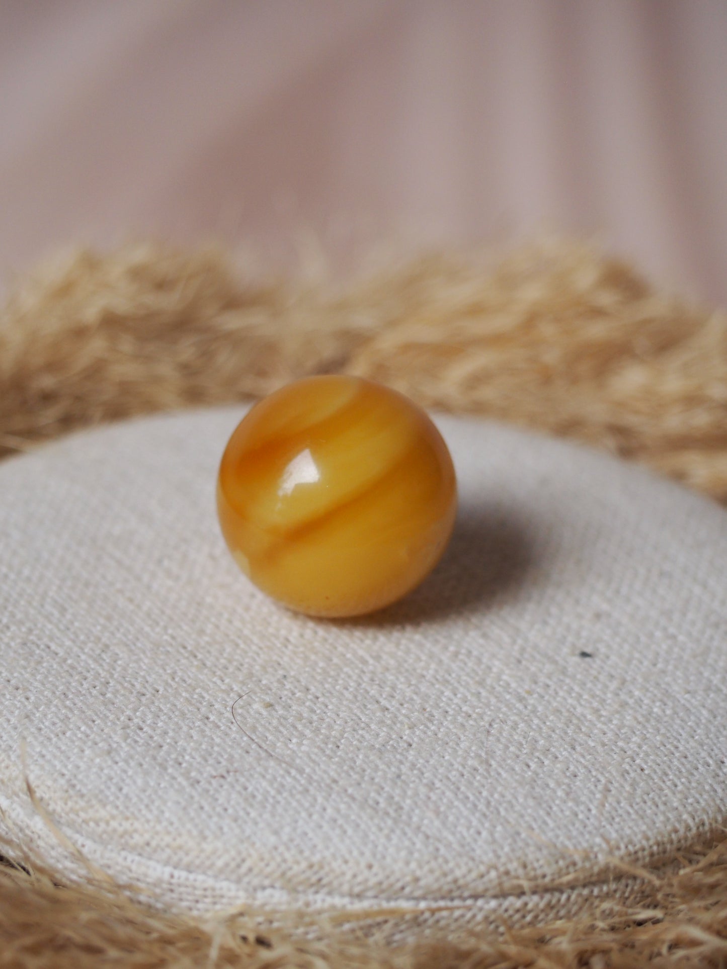 Unique Natural Butterscotch Amber Ball/ Globe 25,2mm