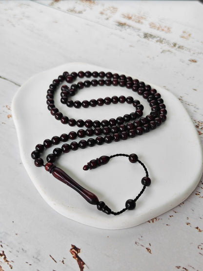 Antique Kokka Seed Wood Tasbih | Ottoman Design | 99 Micro Beads | 5.2mm