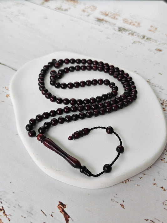 Antique Kokka Seed Wood Tasbih | Ottoman Design | 99 Micro Beads | 5.2mm